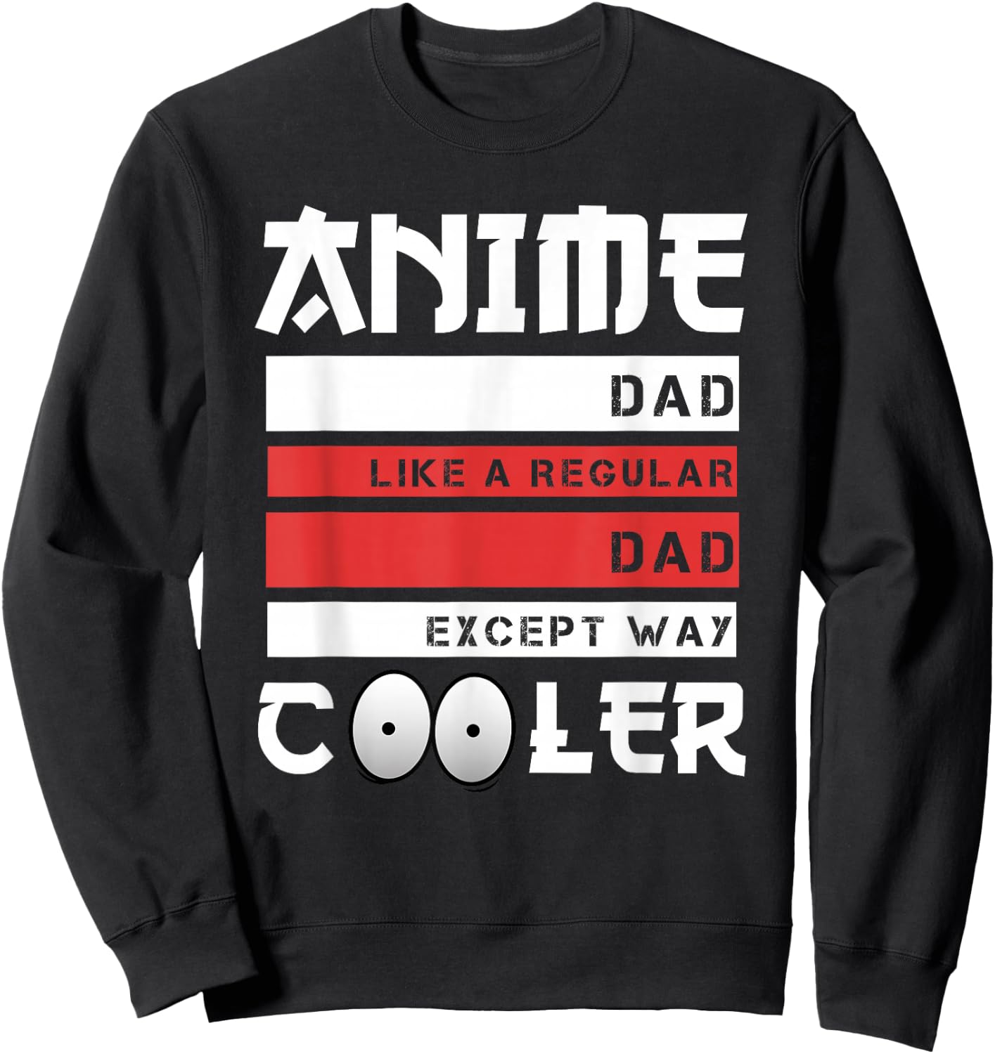 Anime Dad Funny Father's Day Cute Japanese Anime Dad Otaku Sweatshirt - Sweatshirt | Black