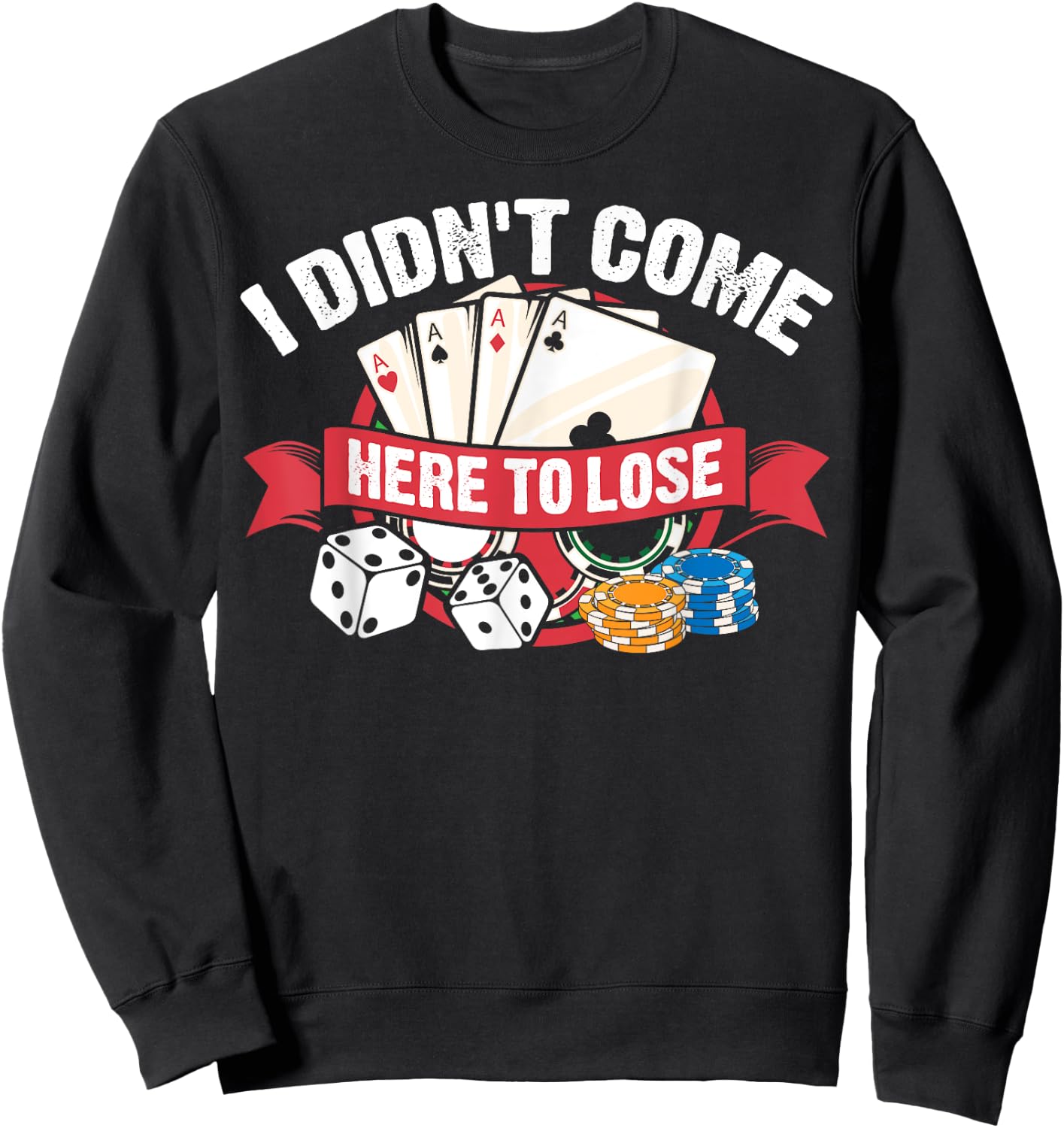 Funny Poker Gift Women Poker Player Cool Card Game Sweatshirt - Sweatshirt | Black
