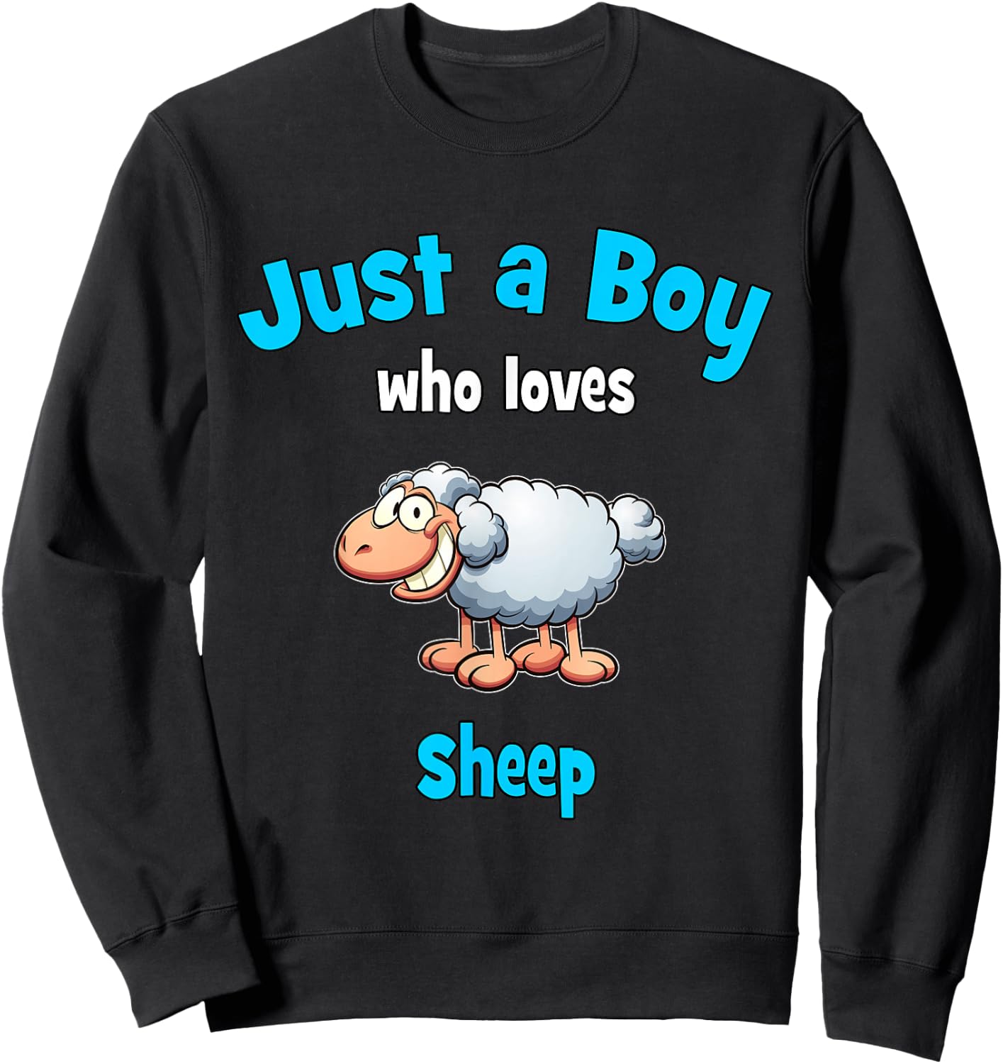Sheep Shirt for Boys | Children's Sheep Sweatshirt - Sweatshirt | Black