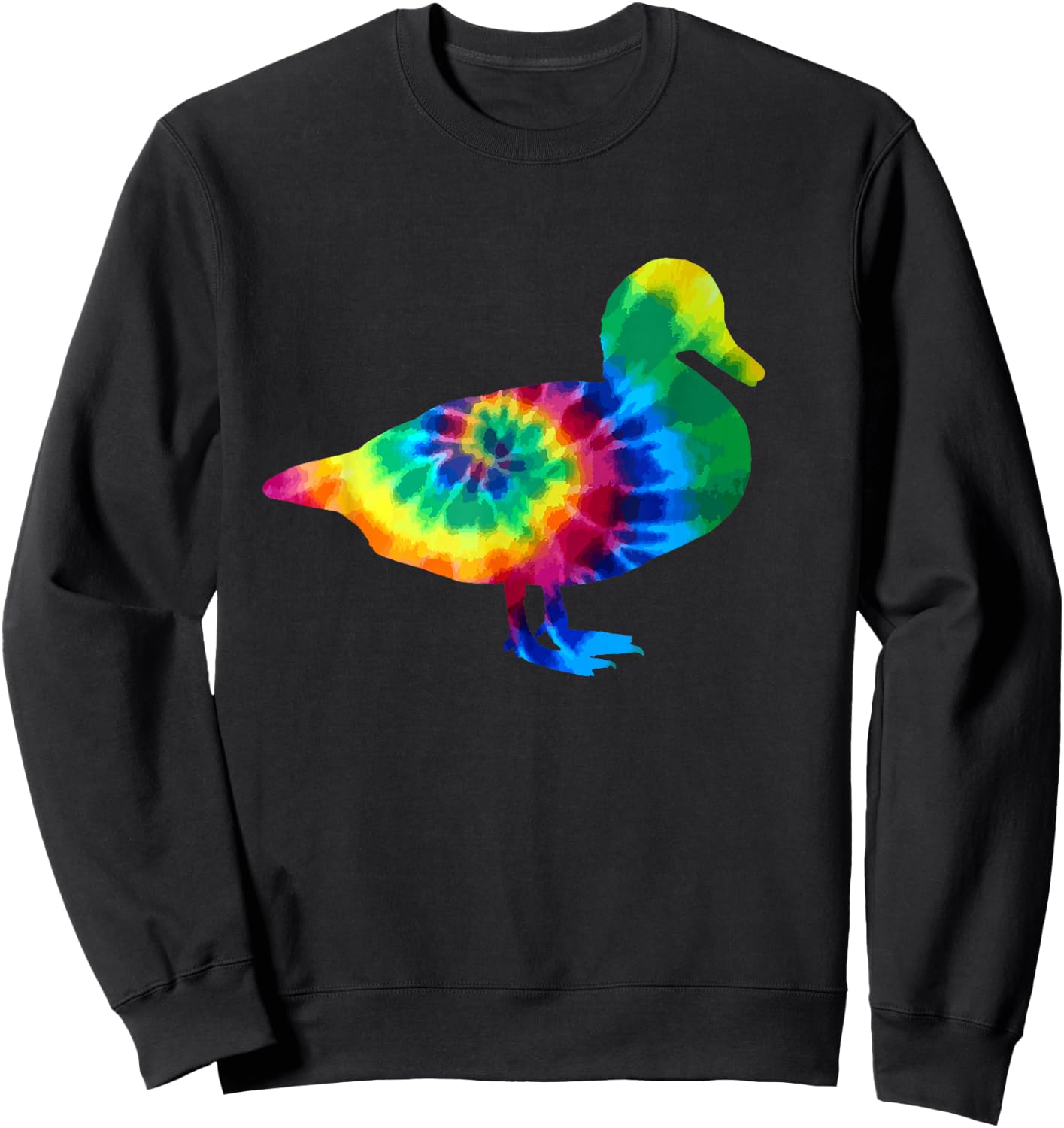 Duck Tie Dye Vintage Hippie Farmer Ducks Sweatshirt - Sweatshirt | Black
