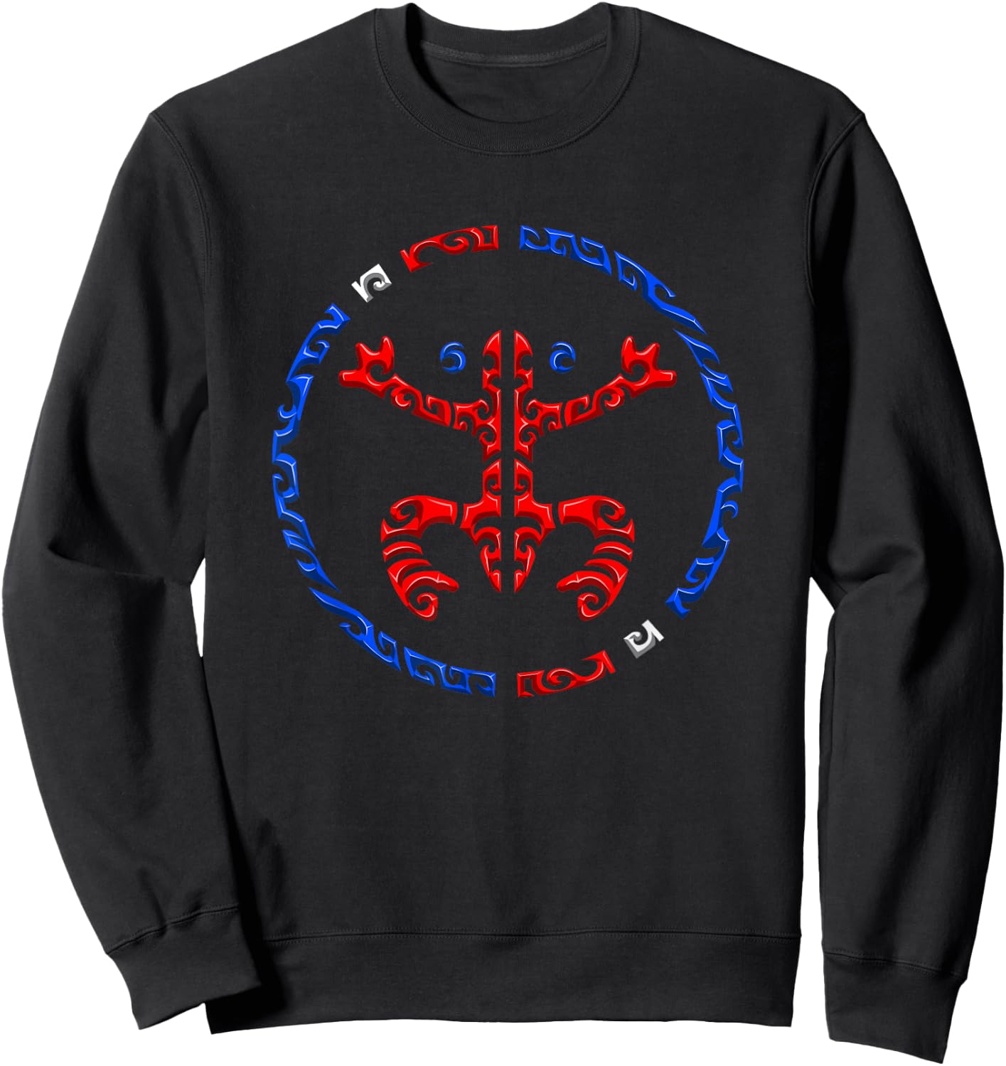 Puerto Rico Coqui Frog Taino - Boricua Tribal Style Sweatshirt - Sweatshirt | Black