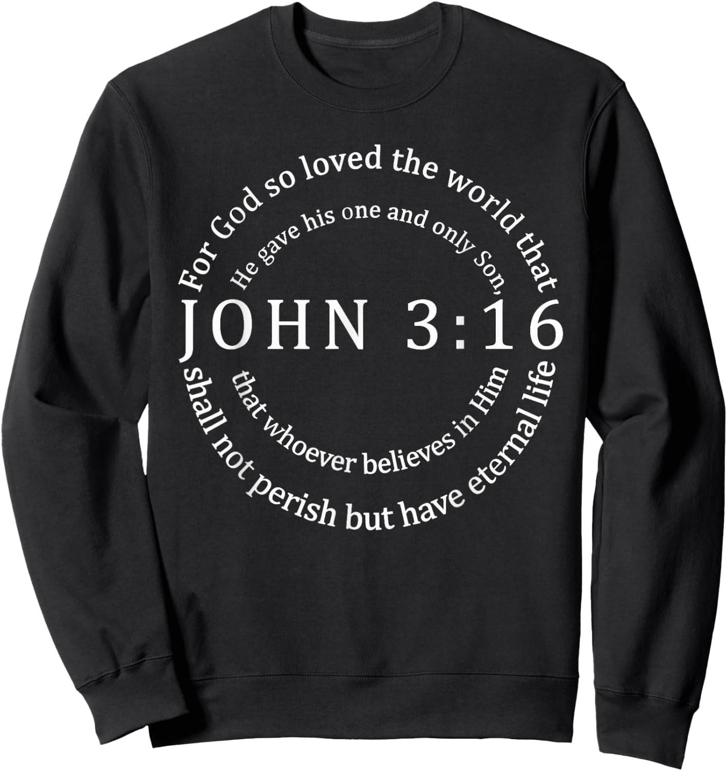 John 3:16 Sweatshirt - Sweatshirt | Black