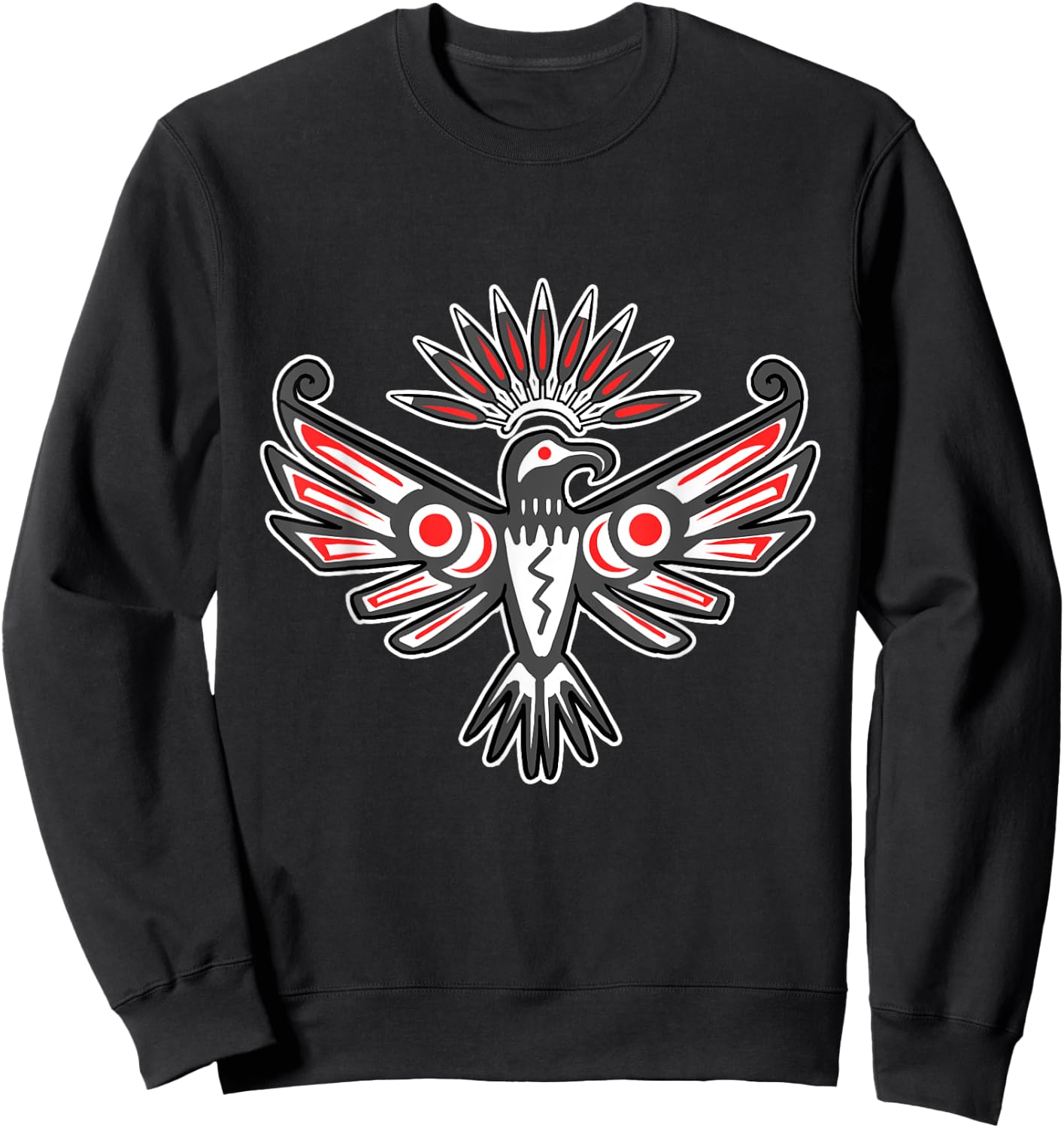 Native American Thunderbird Indigenous Peoples Day Sweatshirt - Sweatshirt | Black