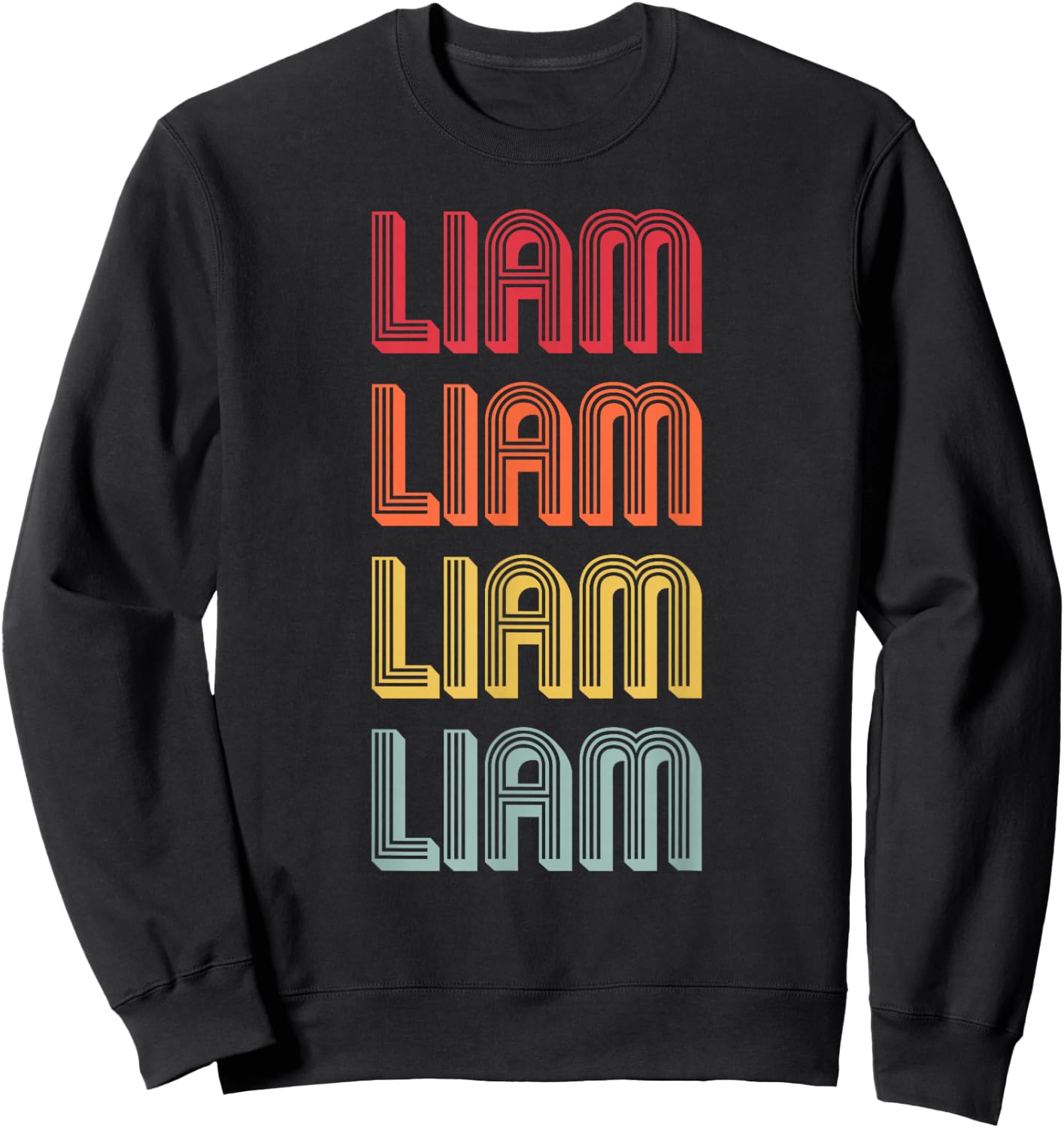 LIAM Gift Name Personalized Funny Retro Vintage Birthday Sweatshirt - Sweatshirt | Black