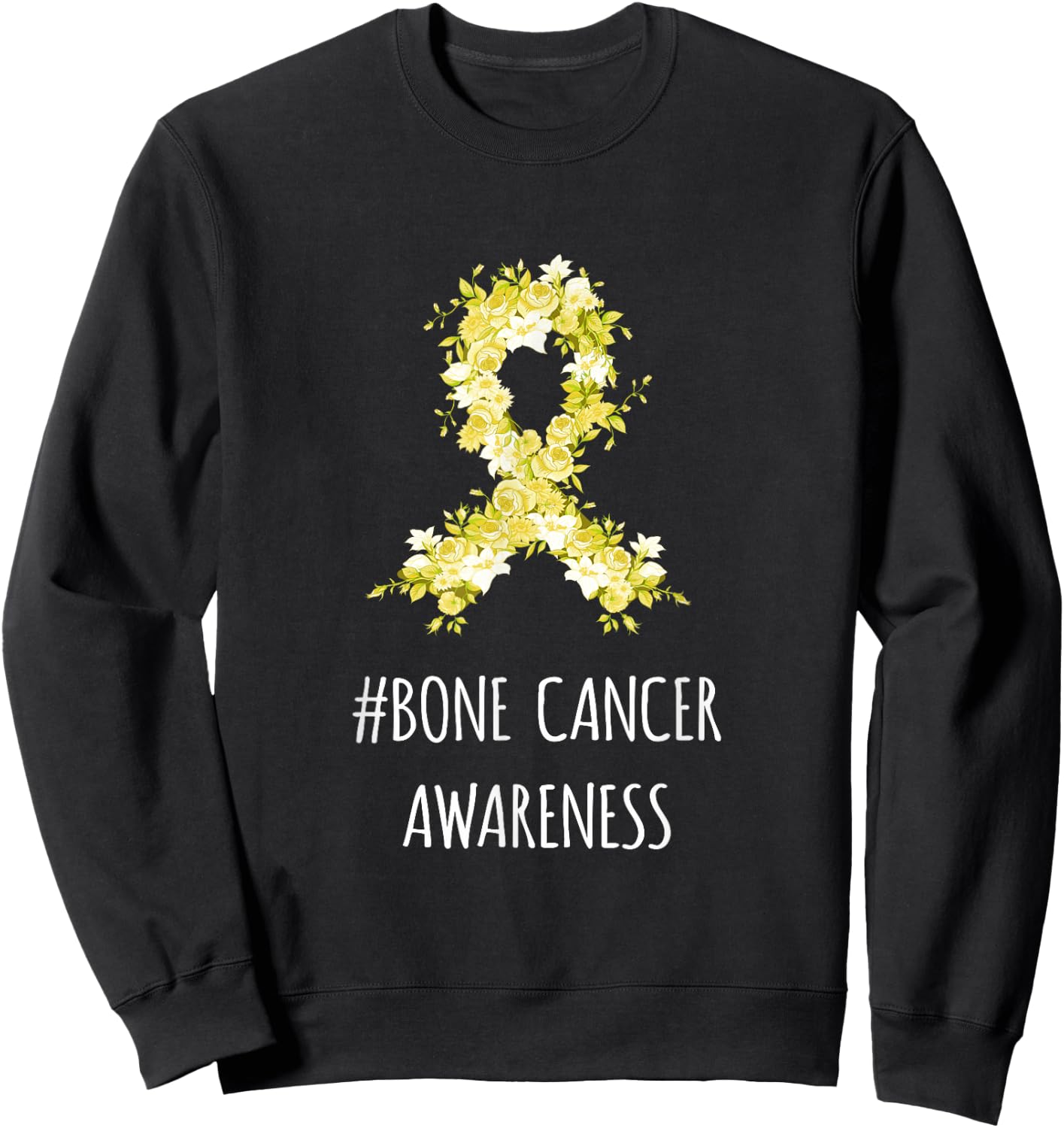 Bone Cancer Attention Shirt | Bone Cancer Sweatshirt - Sweatshirt | Black