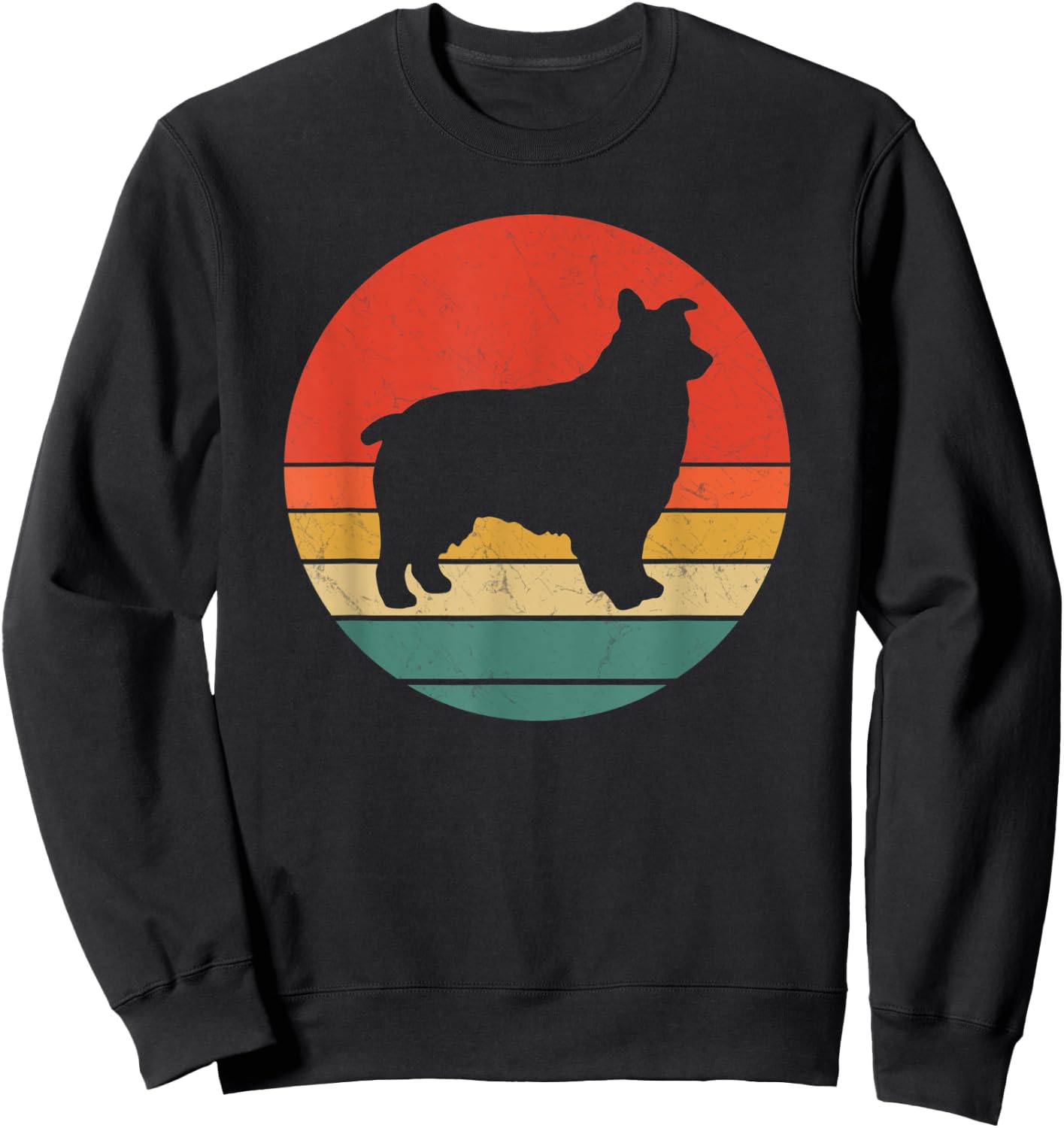 Miniature Australian Shepherd Vintage Dog Mini Aussie Gift Sweatshirt - Sweatshirt | Black