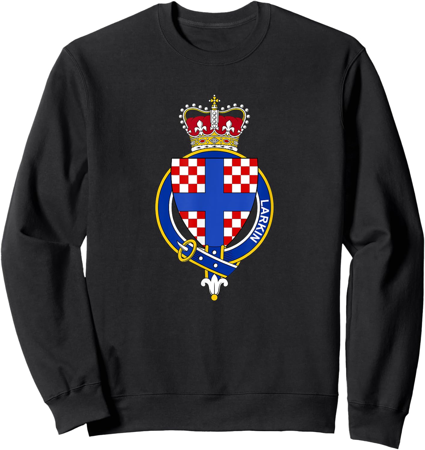 Larkin Coat of Arms - Family Crest Sweatshirt - Sweatshirt | Black