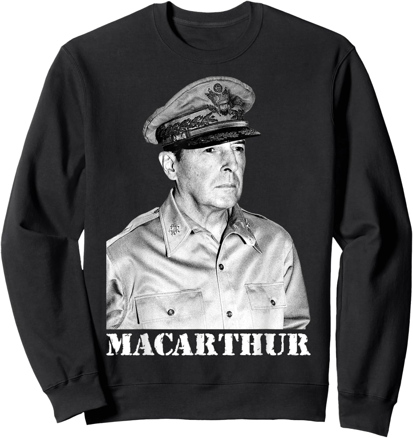 MacArthur World War II Victory Memorial Independence Day Sweatshirt - Sweatshirt | Black