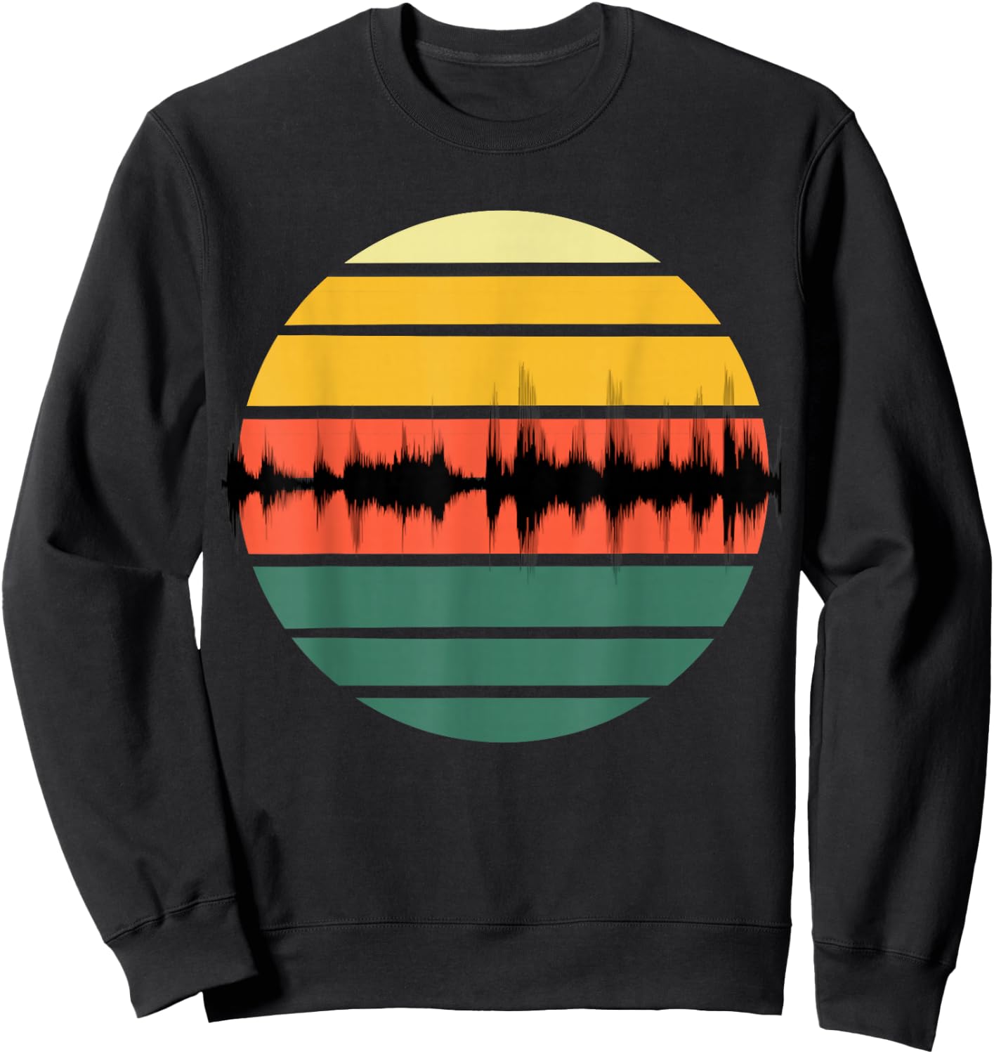 Retro Music Gift Sound Engineer Shirt Vintage Soundwave Sweatshirt - Sweatshirt | Black