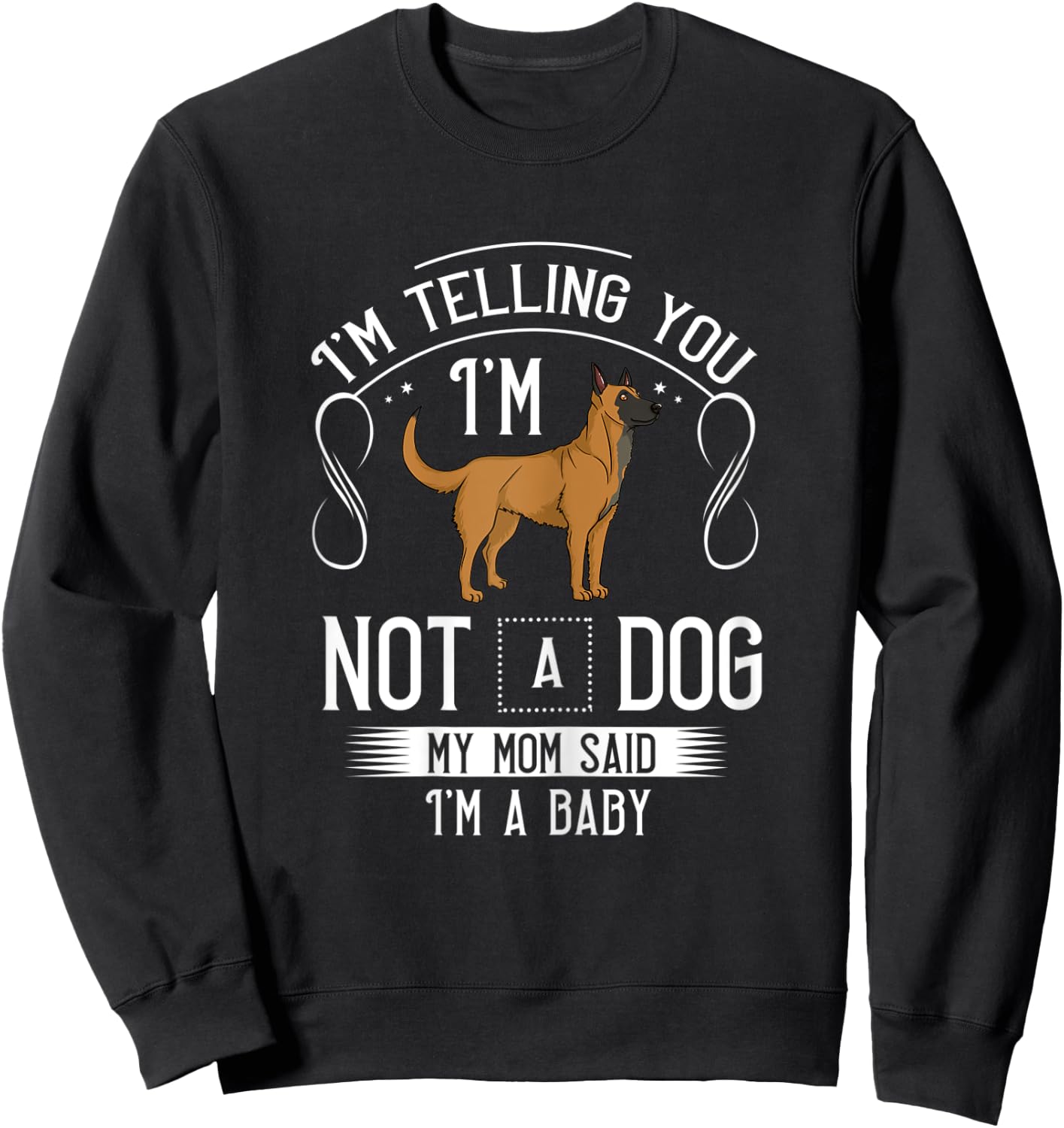 Belgian Malinois Dog Puppies Owner Lover Sweatshirt - Sweatshirt | Black
