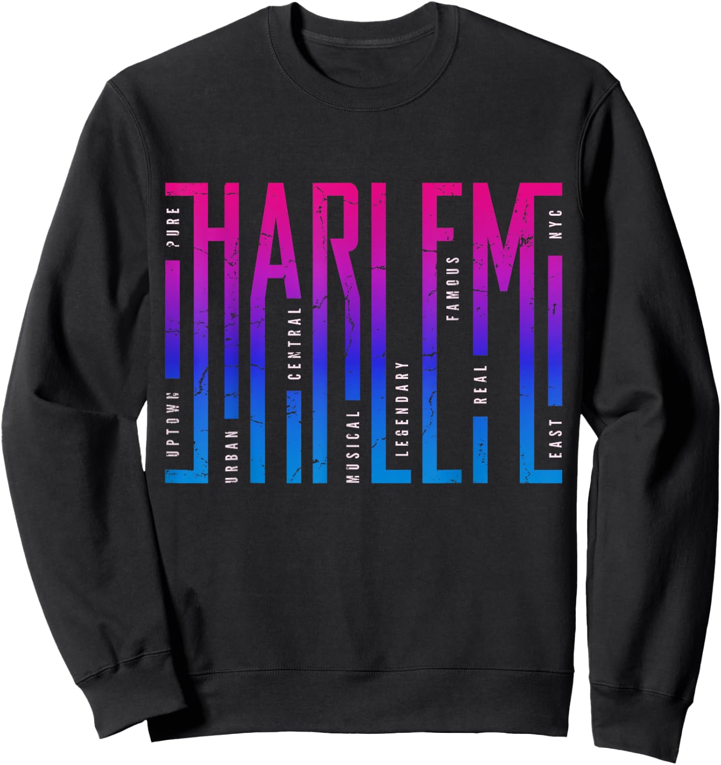 Cool Harlem New York Novelty Graphic & Cool Designs Sweatshirt - Sweatshirt | Black