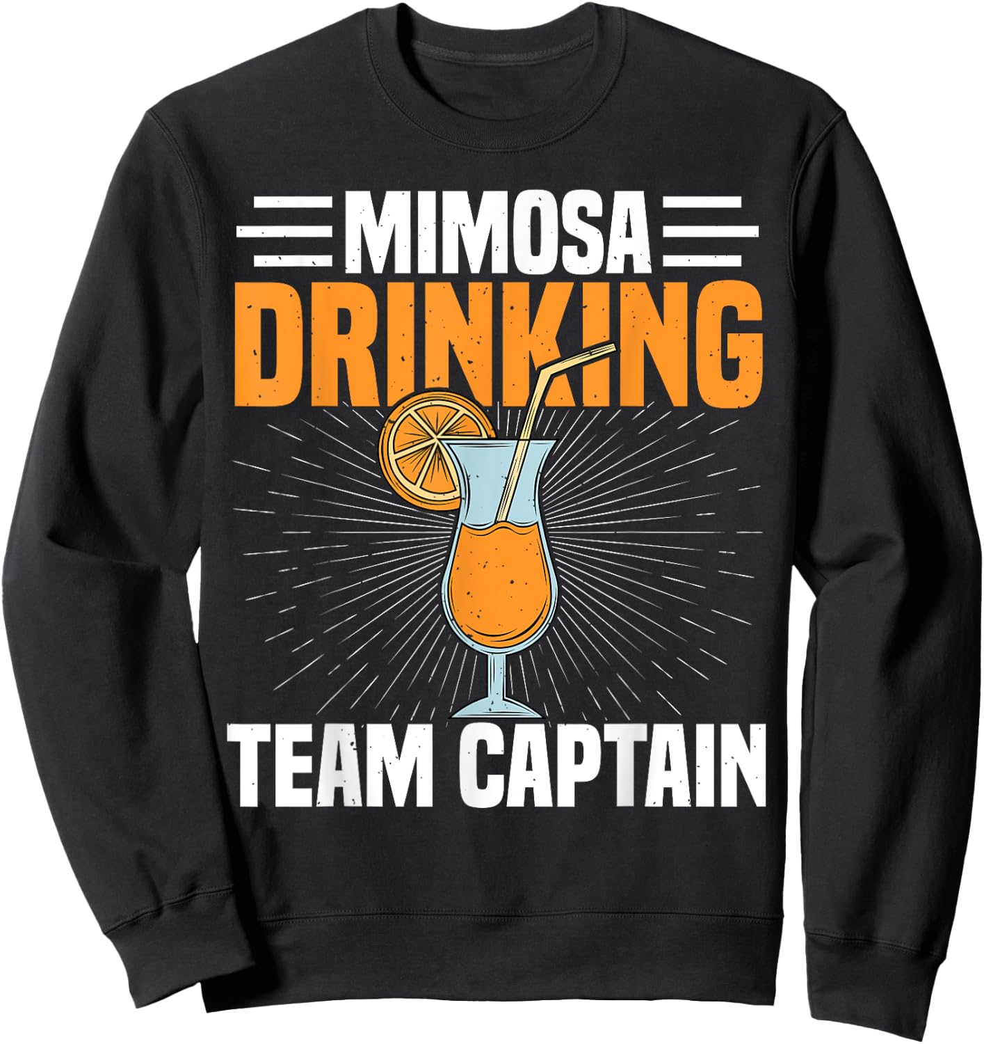 Mimosa Costume Drinking Mimosa's Breakfast Mimosa's Brunch , Small, Black Sweatshirt - Sweatshirt | Black