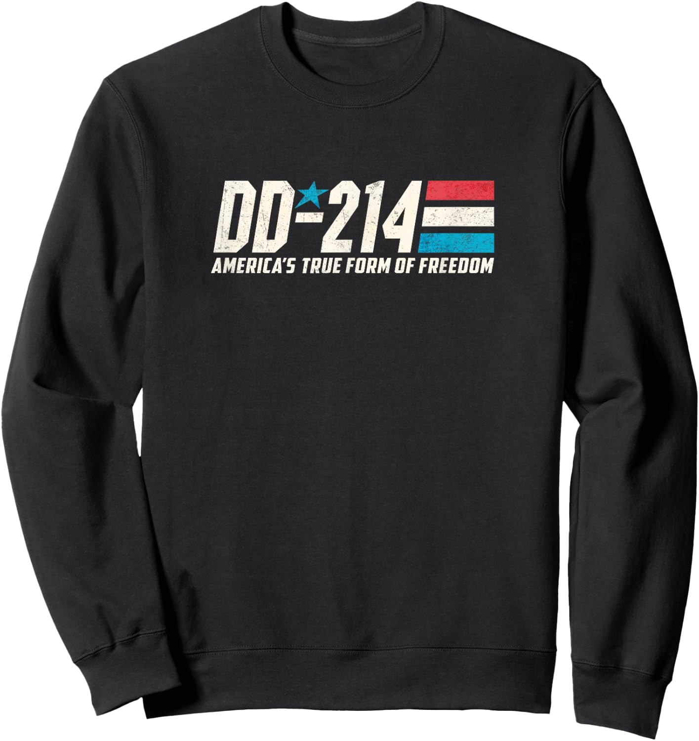 DD-214 Armed Forces Military Alumni Vintage Veteran T Shirt Sweatshirt - Sweatshirt | Black