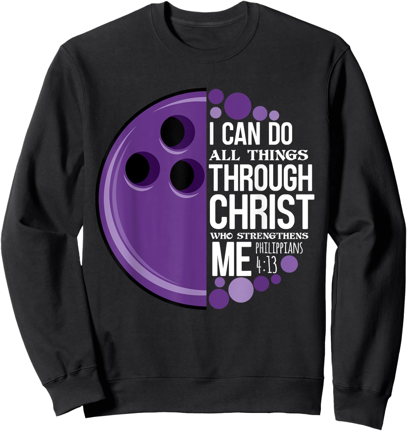 Christian Bowling Funny Personalized Team Gift Women Sweatshirt - Sweatshirt | Black