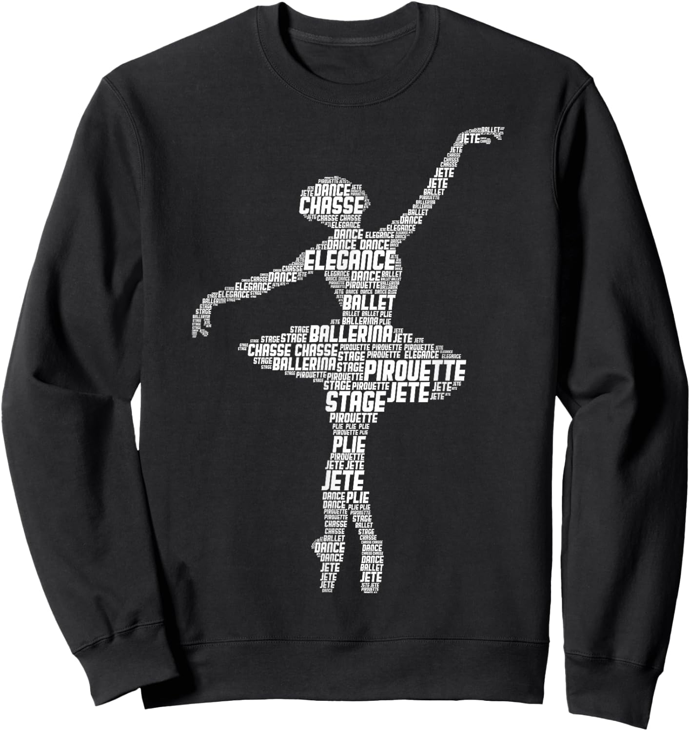 Ballerina Ballet Girls Women Sweatshirt - Sweatshirt | Black