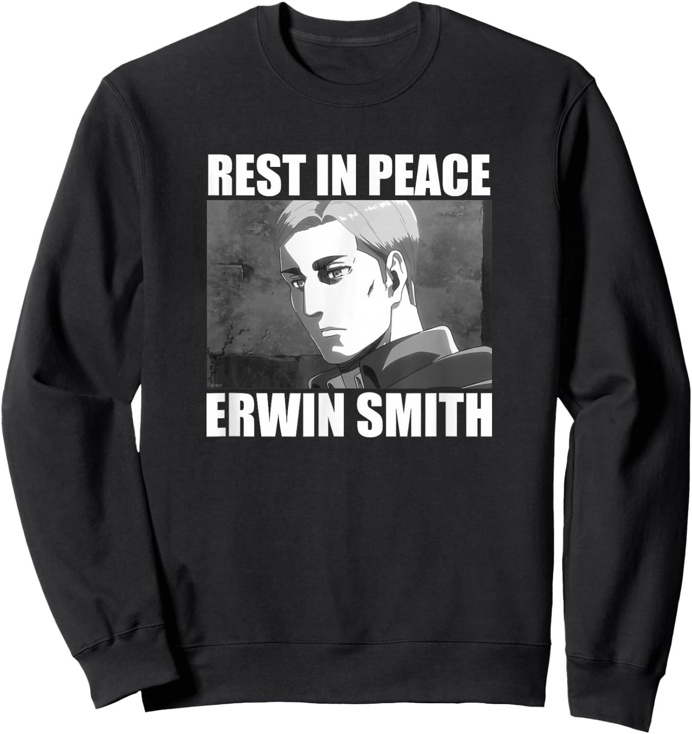 Attack on Titan Season 3 Rest in Peace Erwin Smith Anime Sweatshirt - Sweatshirt | Black