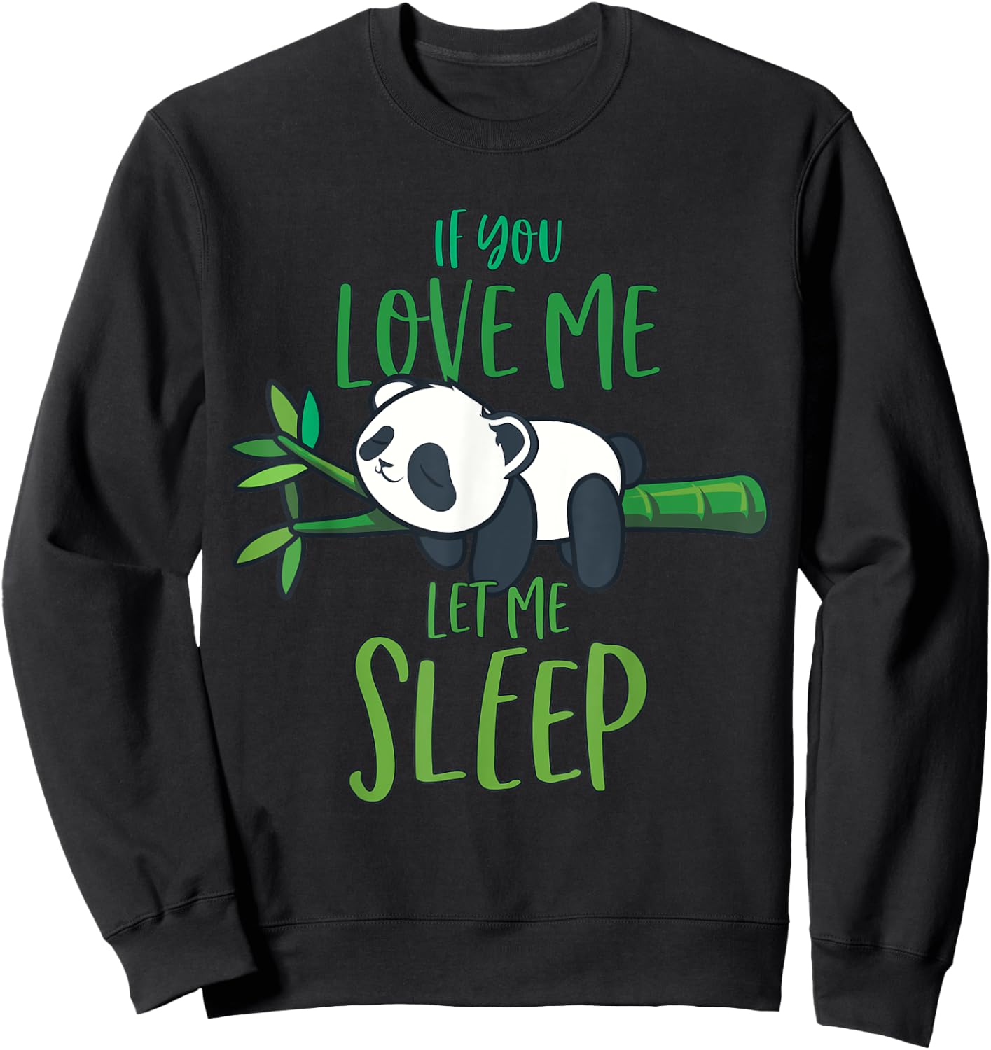 Panda Men Women Panda Lover Gift Panda Sweatshirt - Sweatshirt | Black