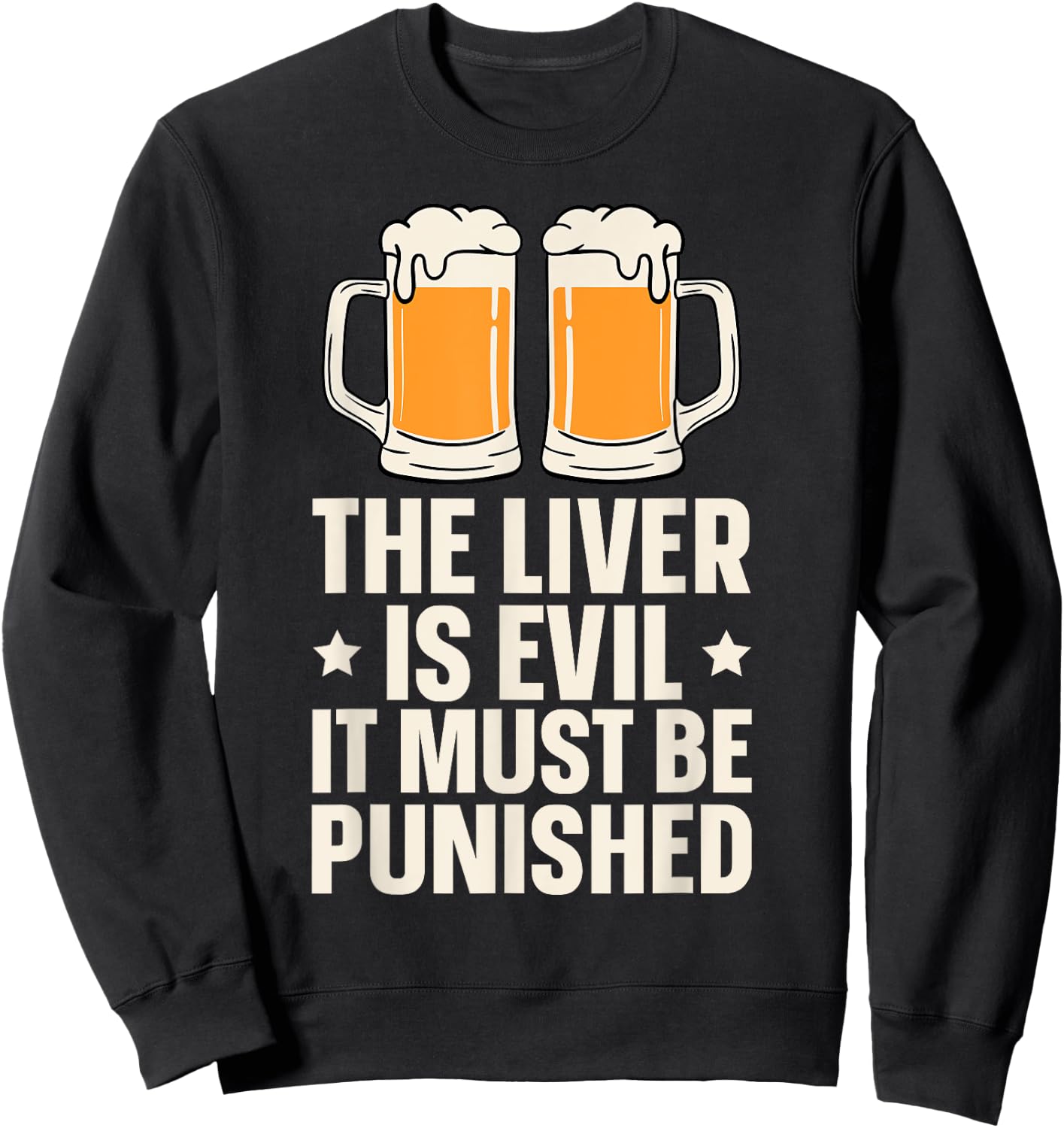The Liver Is Evil It Must Be Punished Sweatshirt - Sweatshirt | Black