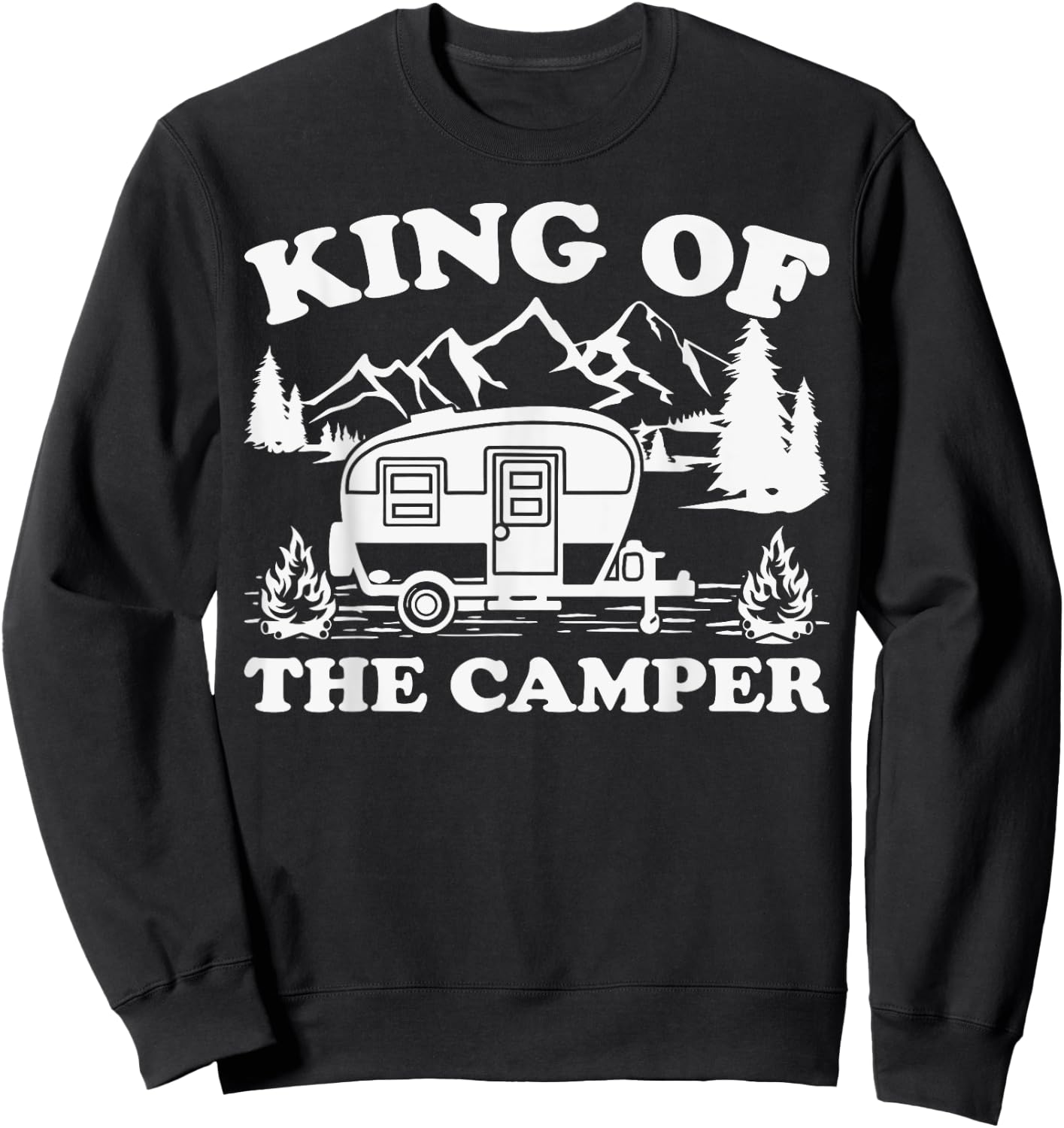 Camping Lover Camper Van King Of The Camper Sweatshirt - Sweatshirt | Black