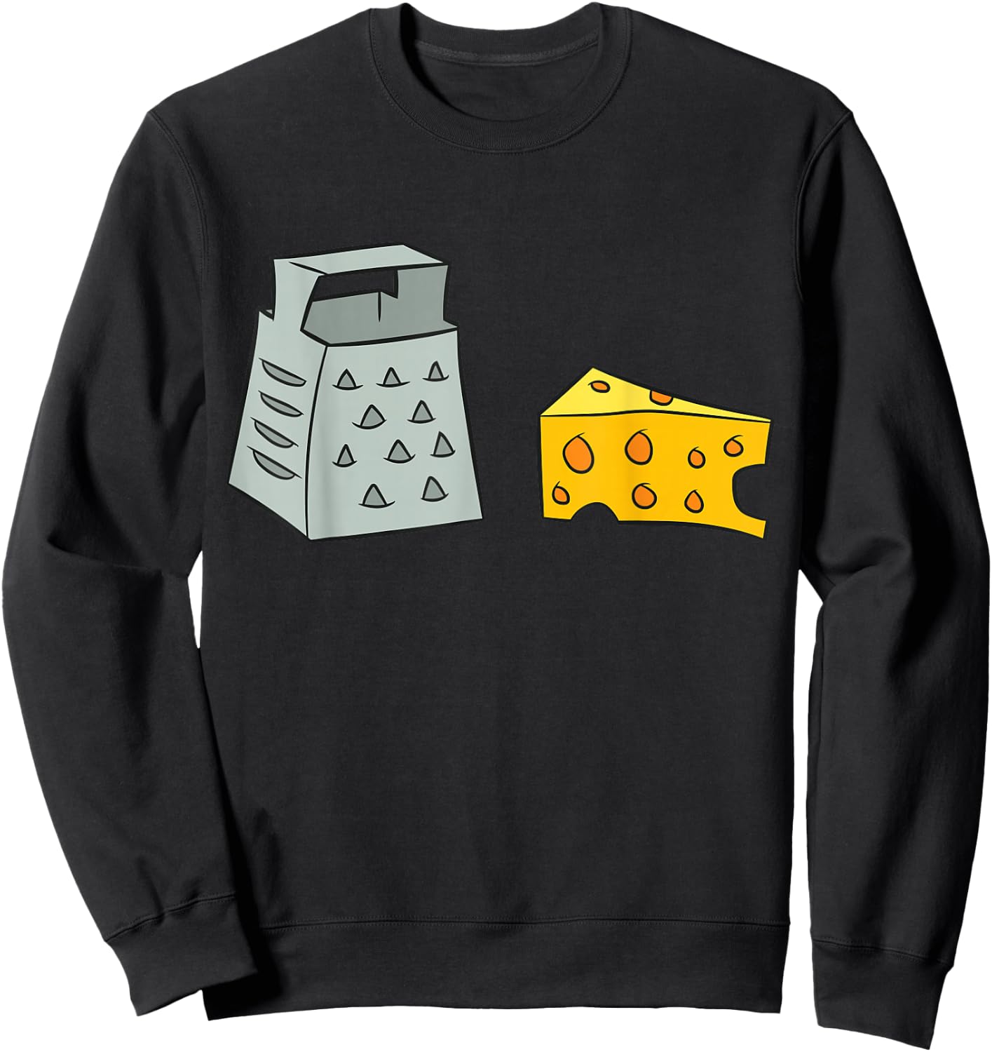Cheese Lovers Gift Cheese Grater and Cheese Sweatshirt - Sweatshirt | Black