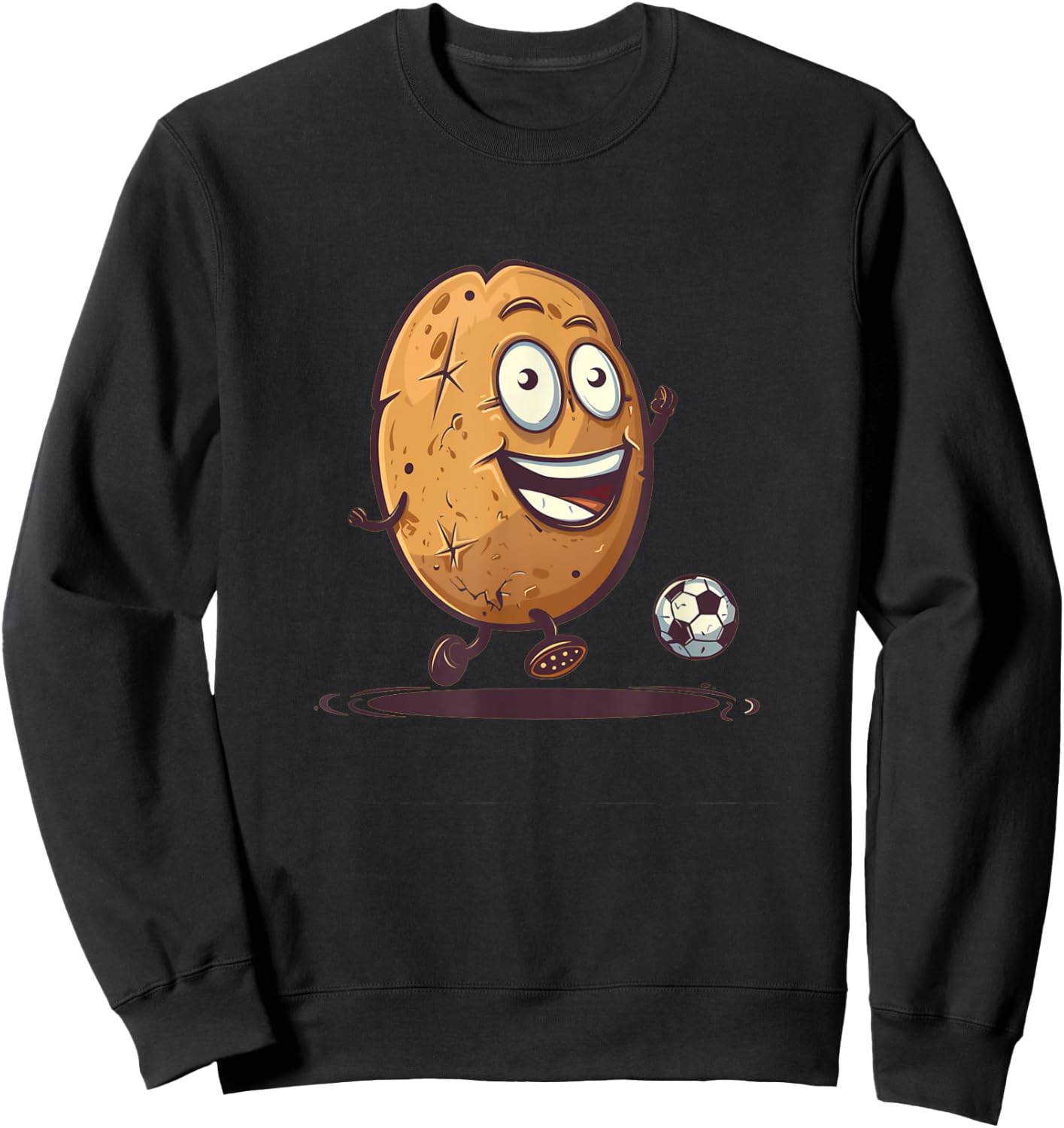 Soccer player potato costume for boys and girls Sweatshirt - Sweatshirt | Black