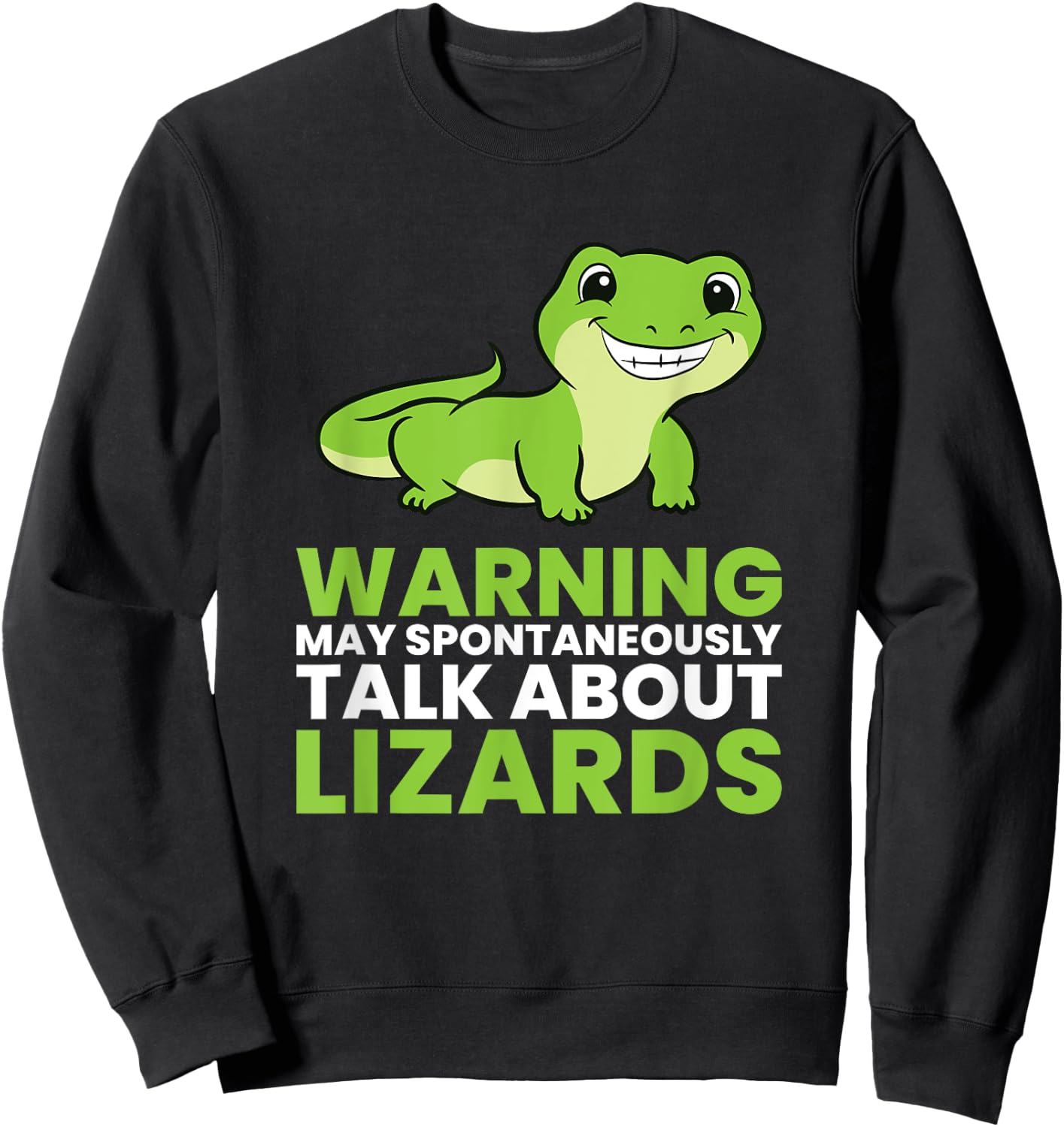 Lizard Reptiles Warning May Spontaneously Talk About Lizards Sweatshirt - Sweatshirt | Black
