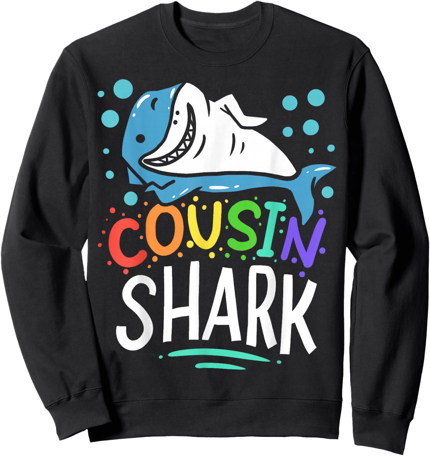 Cousin Shark Gift Sweatshirt - Sweatshirt | Black