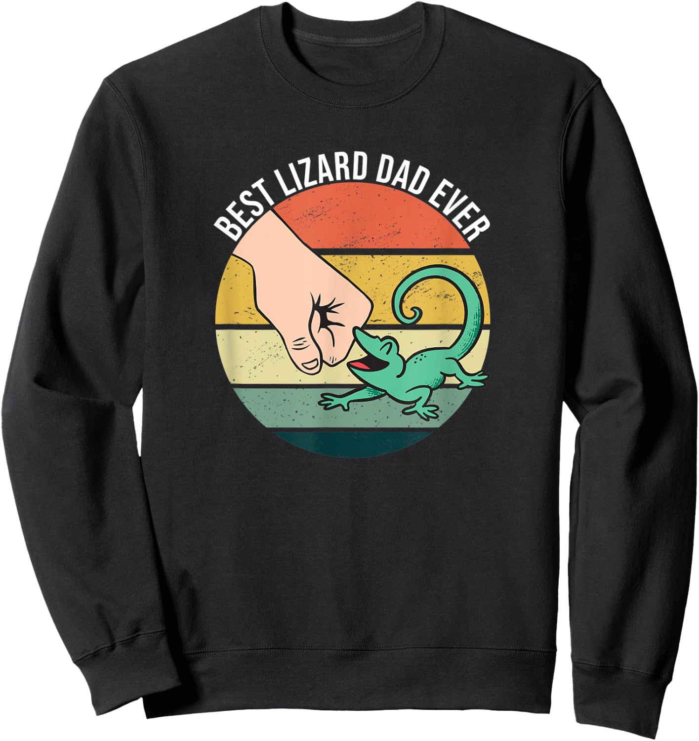 Best Lizard Dad Ever For Lizard Owner Sweatshirt - Sweatshirt | Black