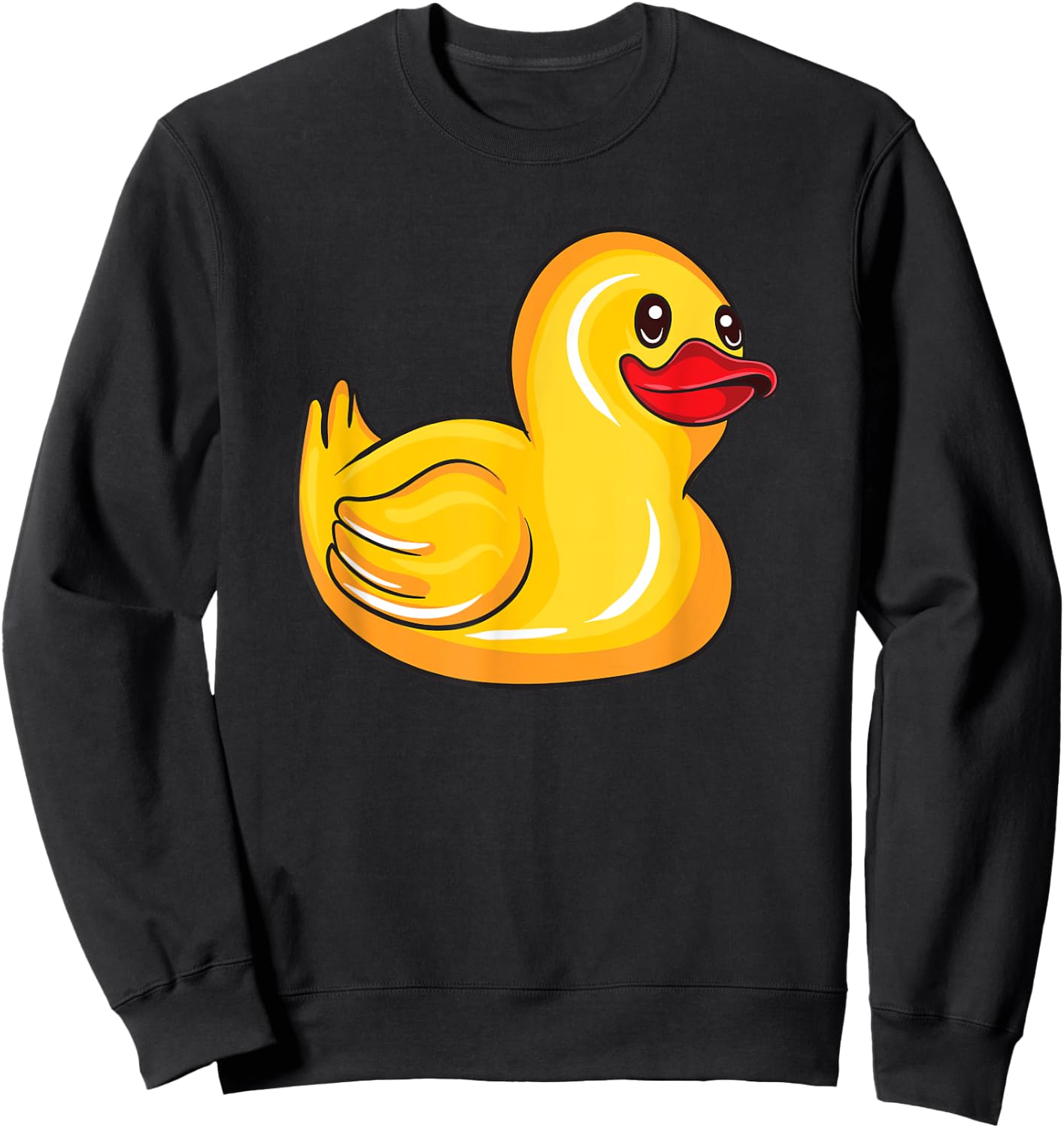Cute Rubber Duck Gift Toddlers Men Women Funny Duckling Sweatshirt - Sweatshirt | Black