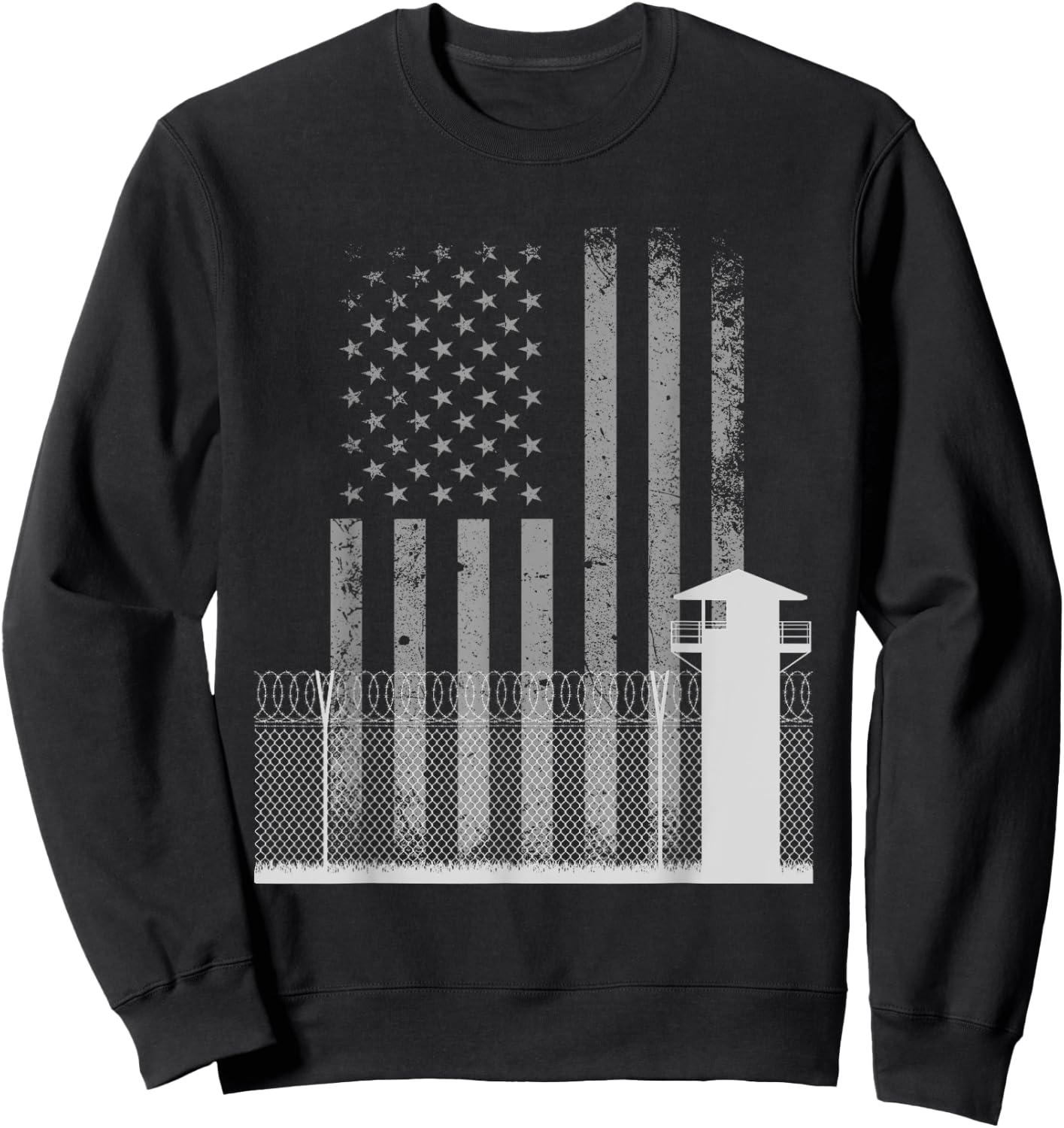 Border Control Patrol USA Conservative Republican Security Sweatshirt - Sweatshirt | Black
