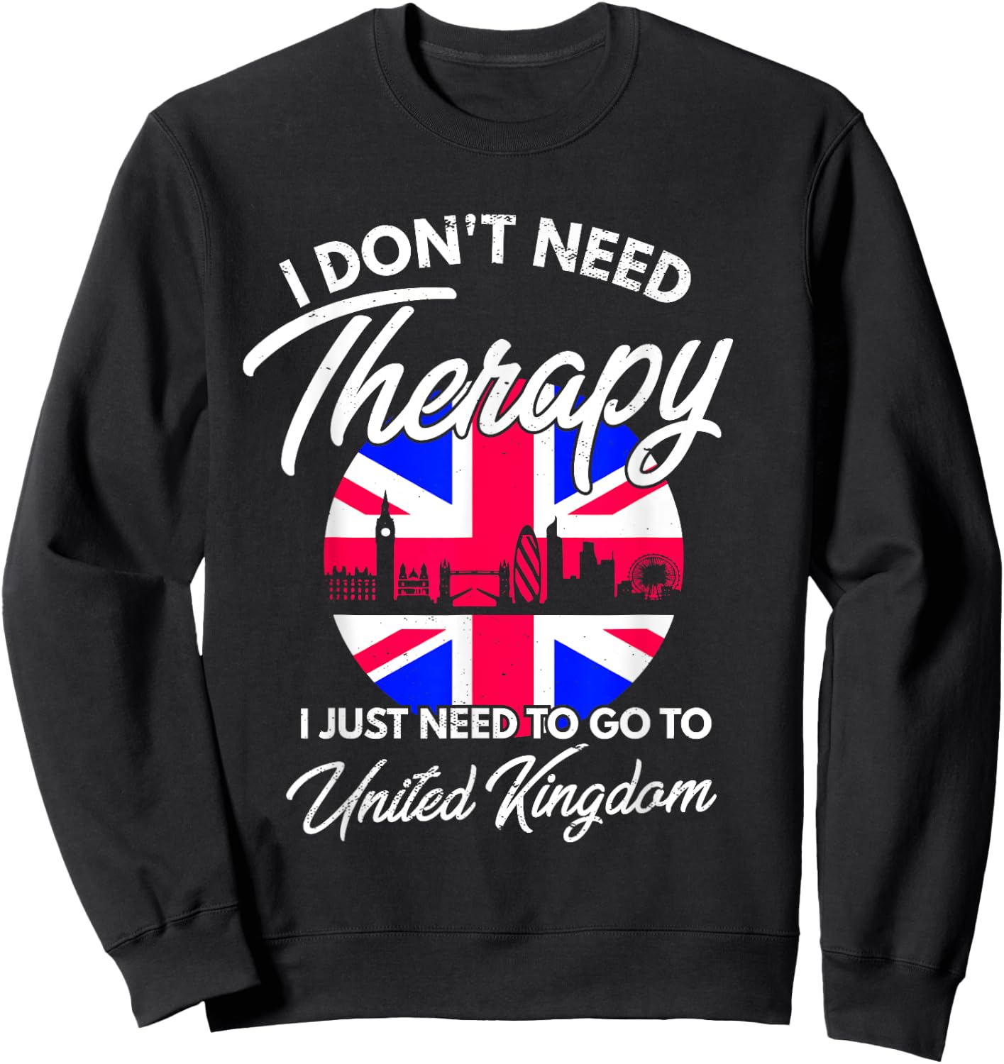 English Flag I United Kingdom Flag I Union Jack I England Sweatshirt - Sweatshirt | Black
