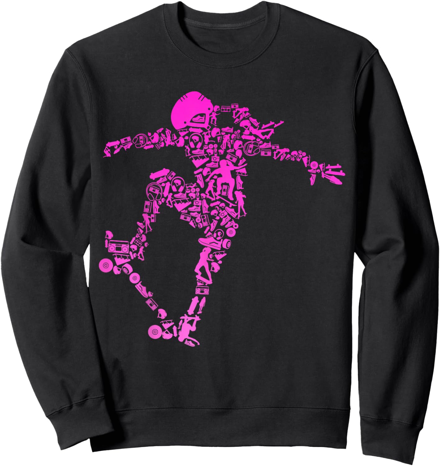 Skater Girl Skateboarder Girl Skateboard Gift Sweatshirt - Sweatshirt | Black