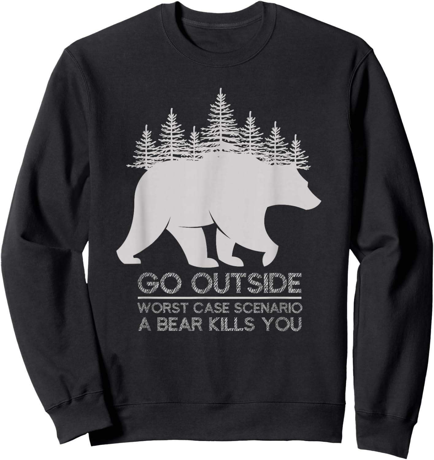 Outdoor Activities Nature Lovers Mountaineering Camping Sweatshirt - Sweatshirt | Black