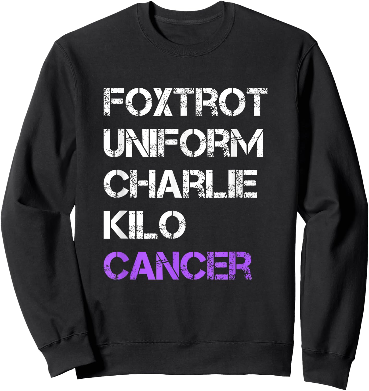 Foxtrot Uniform Charlie Kilo, Fuck Testicular Cancer Sweatshirt - Sweatshirt | Black