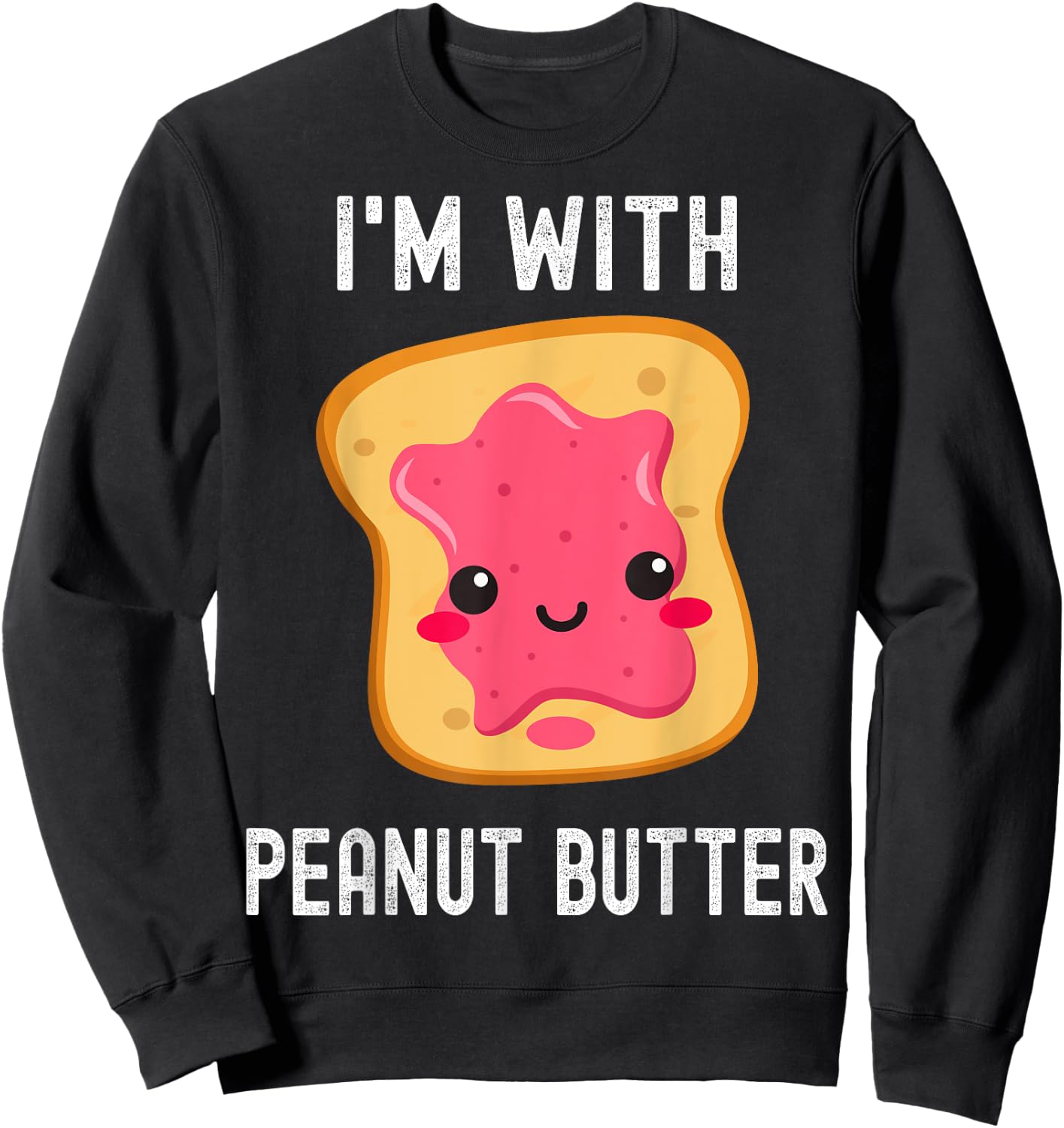 Funny Peanut Butter Jelly Matching Couples His & Hers Sweatshirt - Sweatshirt | Black