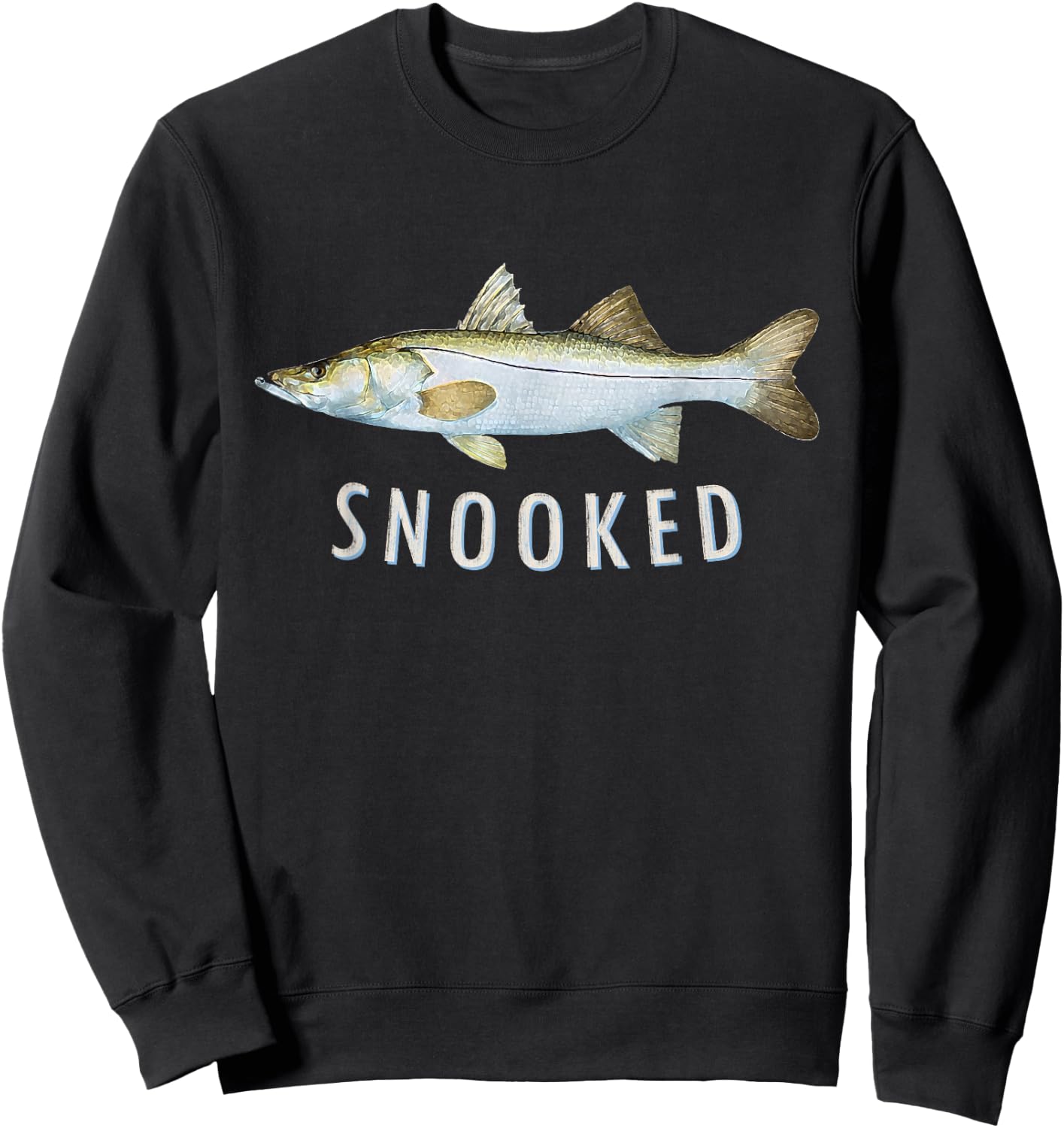 Snook Fishing Saltwater Inshore Common Snook Fish Graphic Sweatshirt - Sweatshirt | Black