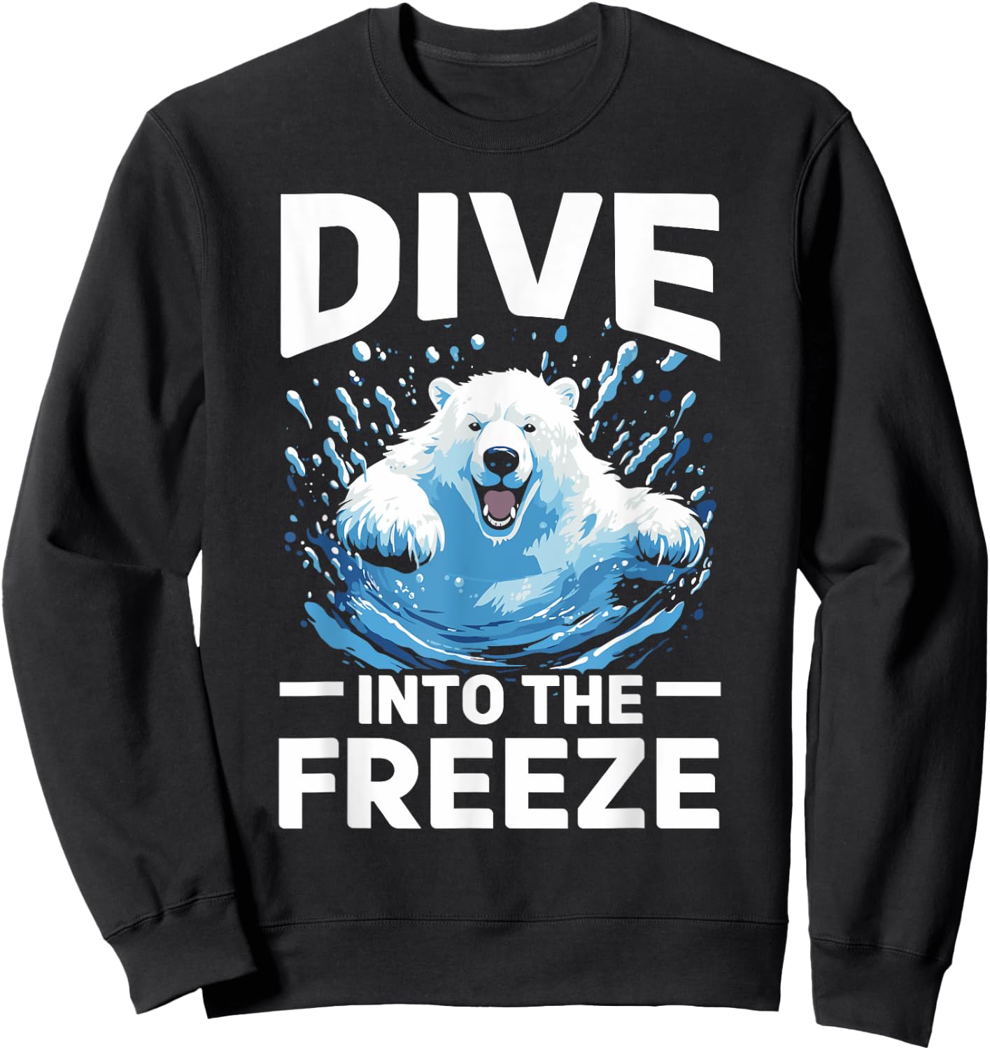 Polar Bear Plunge Icy Water Polar Plunge Sweatshirt - Sweatshirt | Black