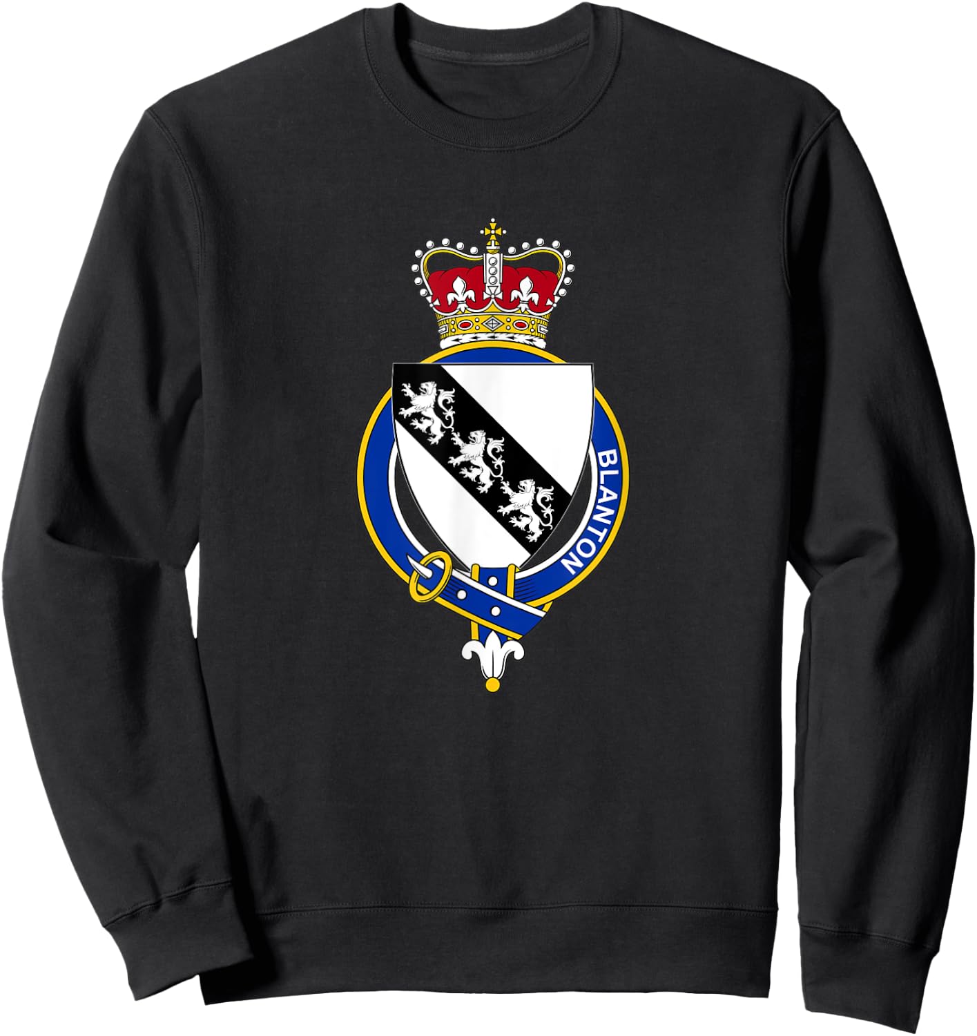 Blanton Coat of Arms - Family Crest Sweatshirt - Sweatshirt | Black