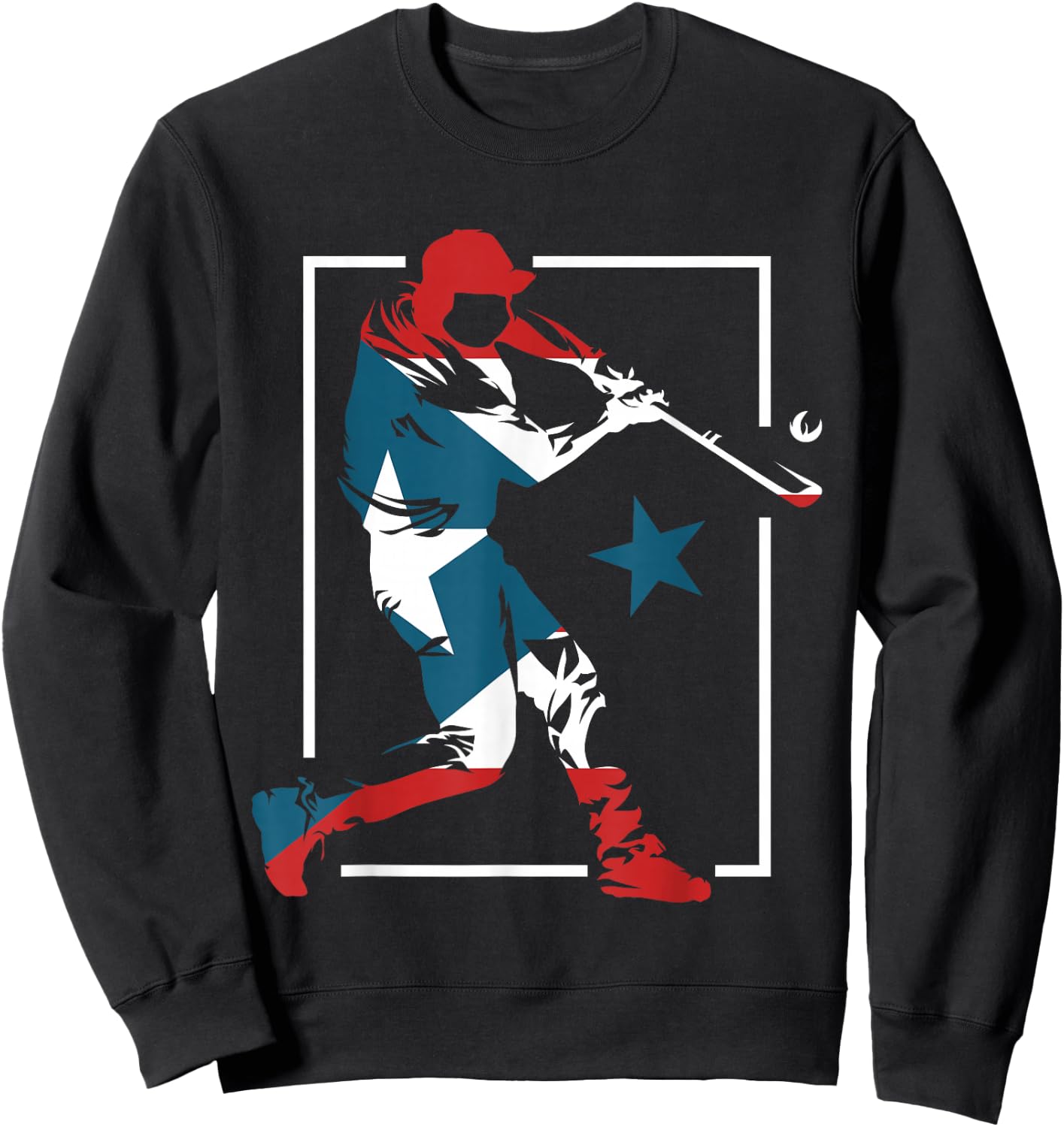 Puerto Rico Baseball Game Fans Lover Puerto Rican Pride Flag Sweatshirt - Sweatshirt | Black