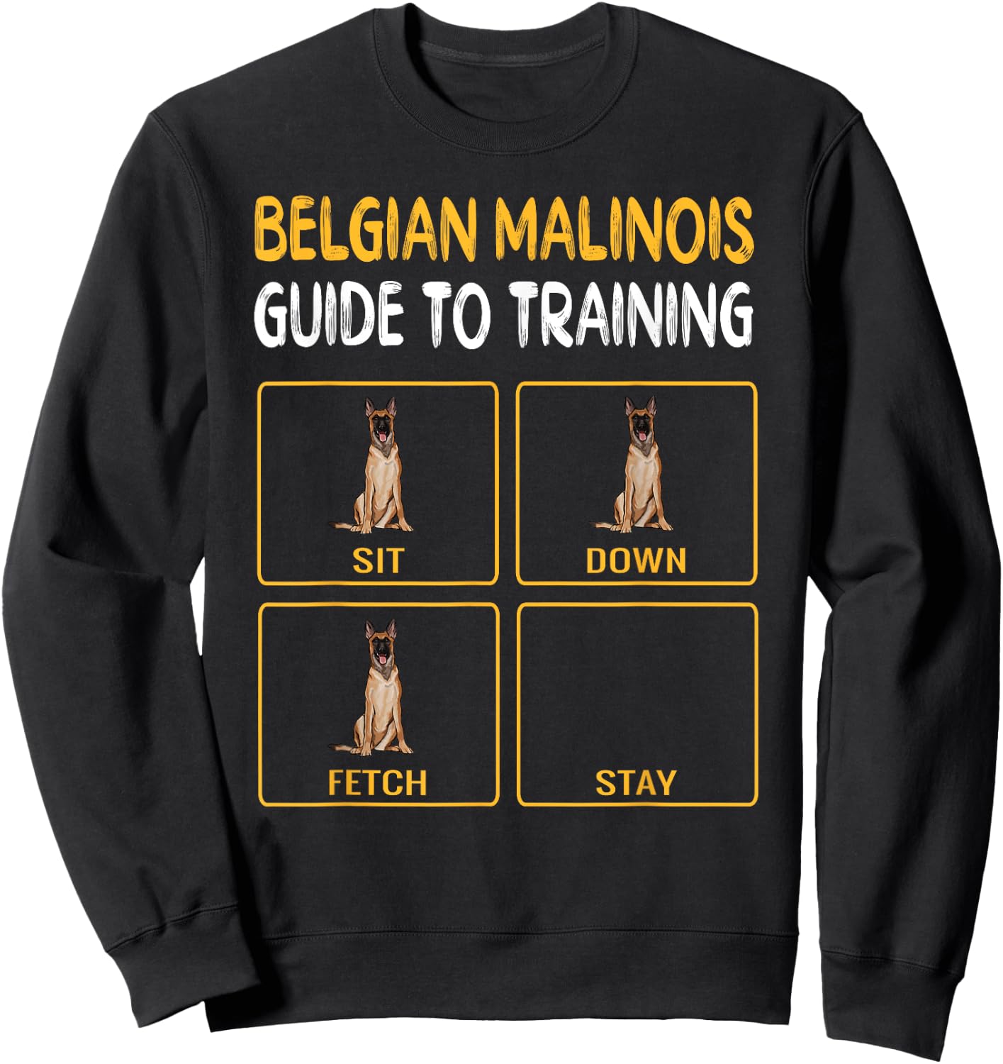 Funny Belgian Malinoi Guide To Training Dog Obedience Women Sweatshirt - Sweatshirt | Black