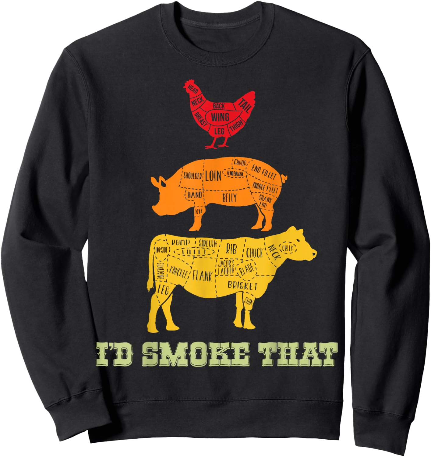 Id Smoke That - Barbecue - BBQ Sweatshirt - Sweatshirt | Black