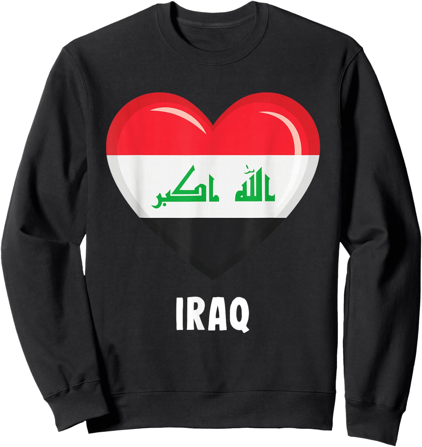 Iraq Flag Jersey | Iraqi Sweatshirt - Sweatshirt | Black