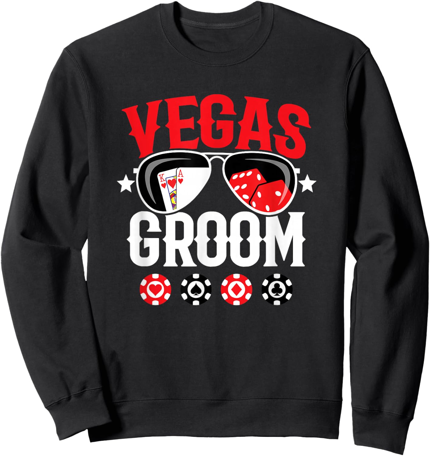 Vegas Bachelor Party - Married in Vegas - Groom Squad Sweatshirt - Sweatshirt | Black