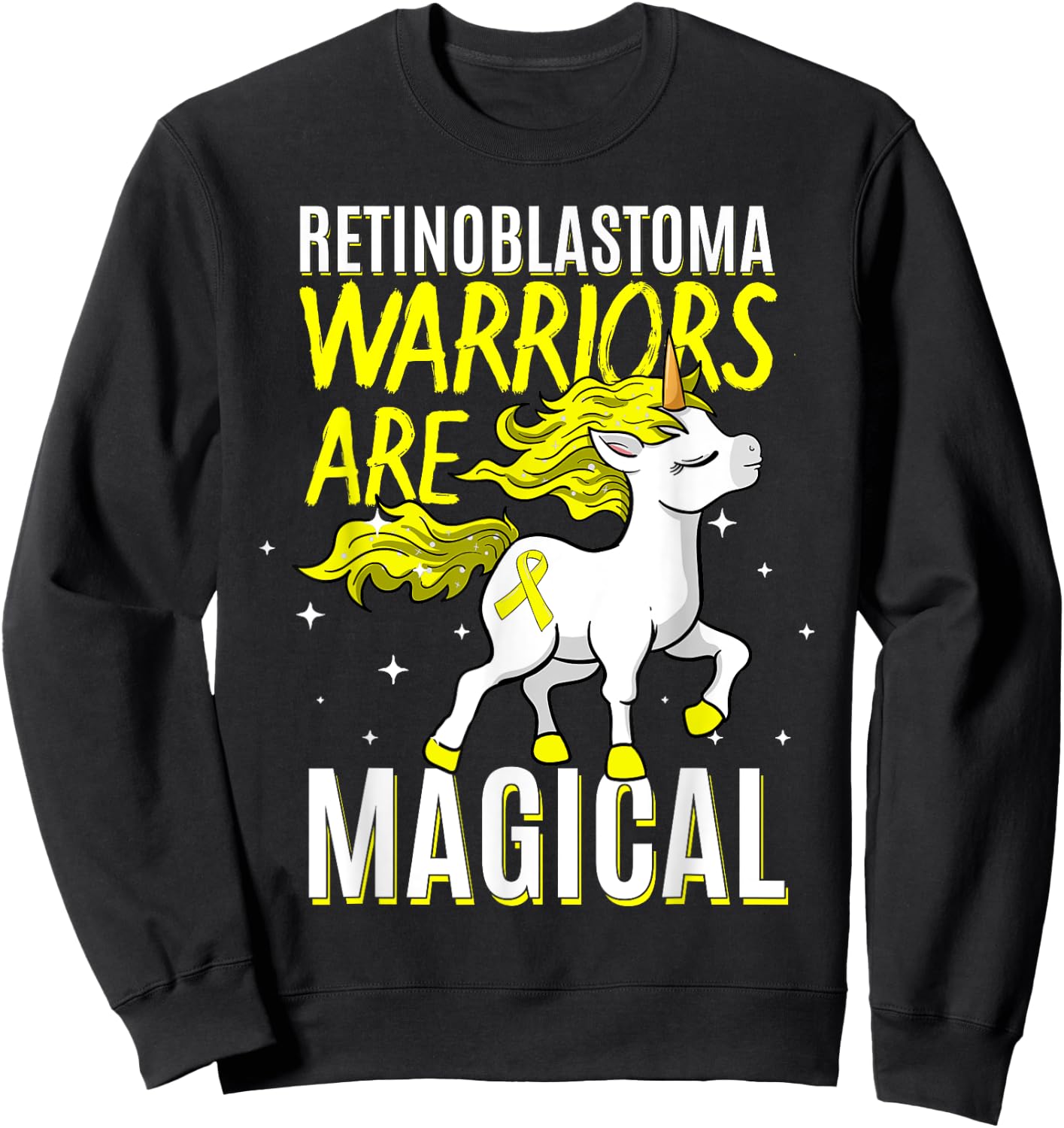 Warriors Are Magical Retinoblastoma RB Eye Cancer Awareness Sweatshirt - Sweatshirt | Black