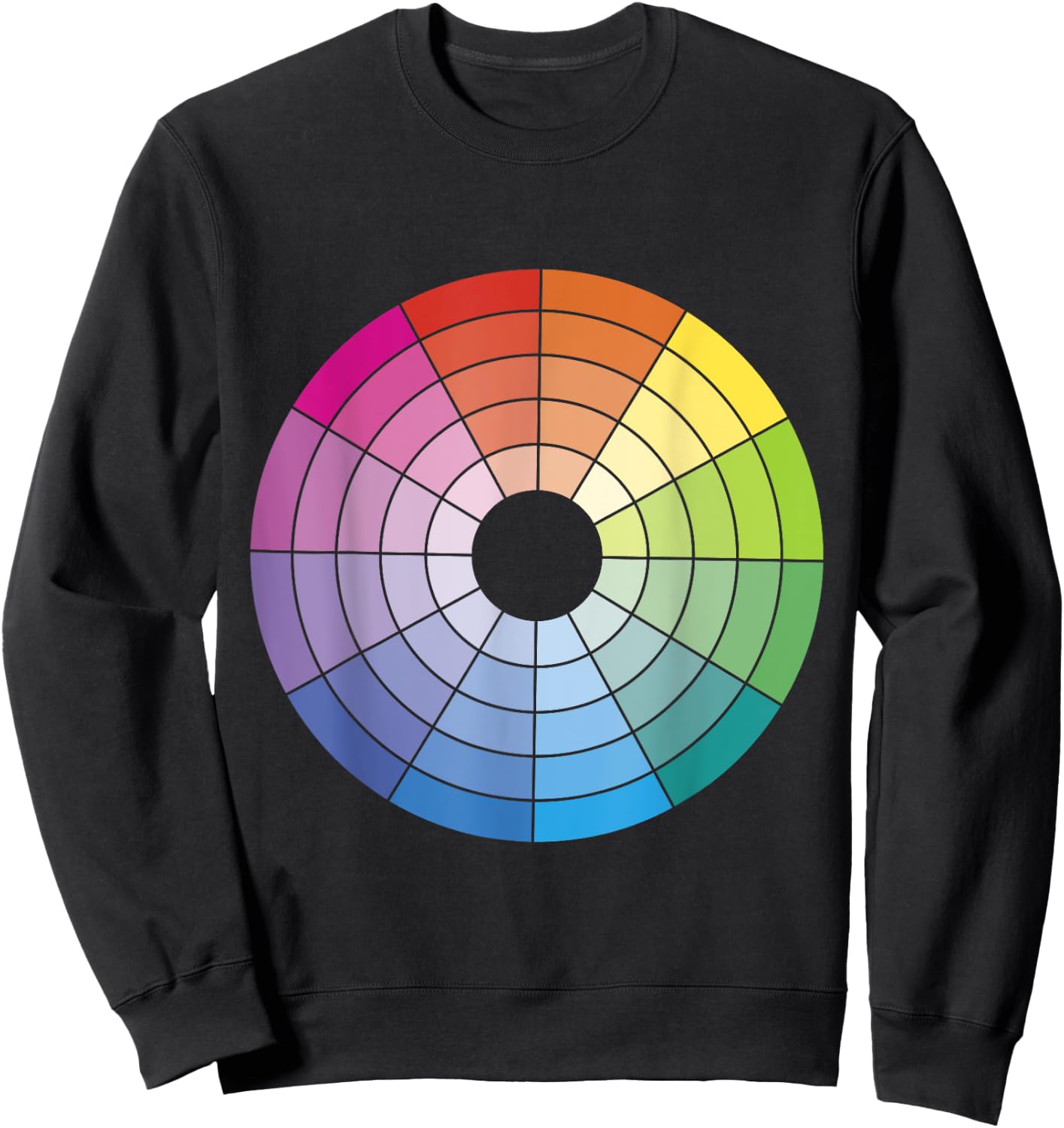 Colour Wheel Chart Color Hex Artist Sweatshirt - Sweatshirt | Black