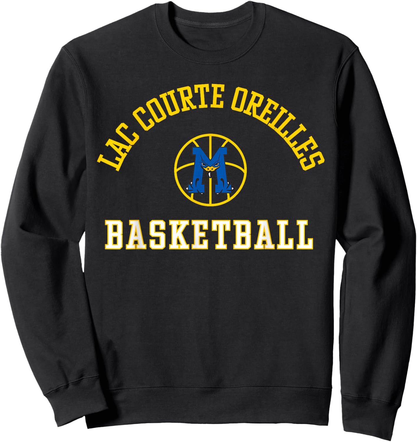 Lac Courte Oreilles Ojibwe School Migiziwag Basketball Sweatshirt - Sweatshirt | Black
