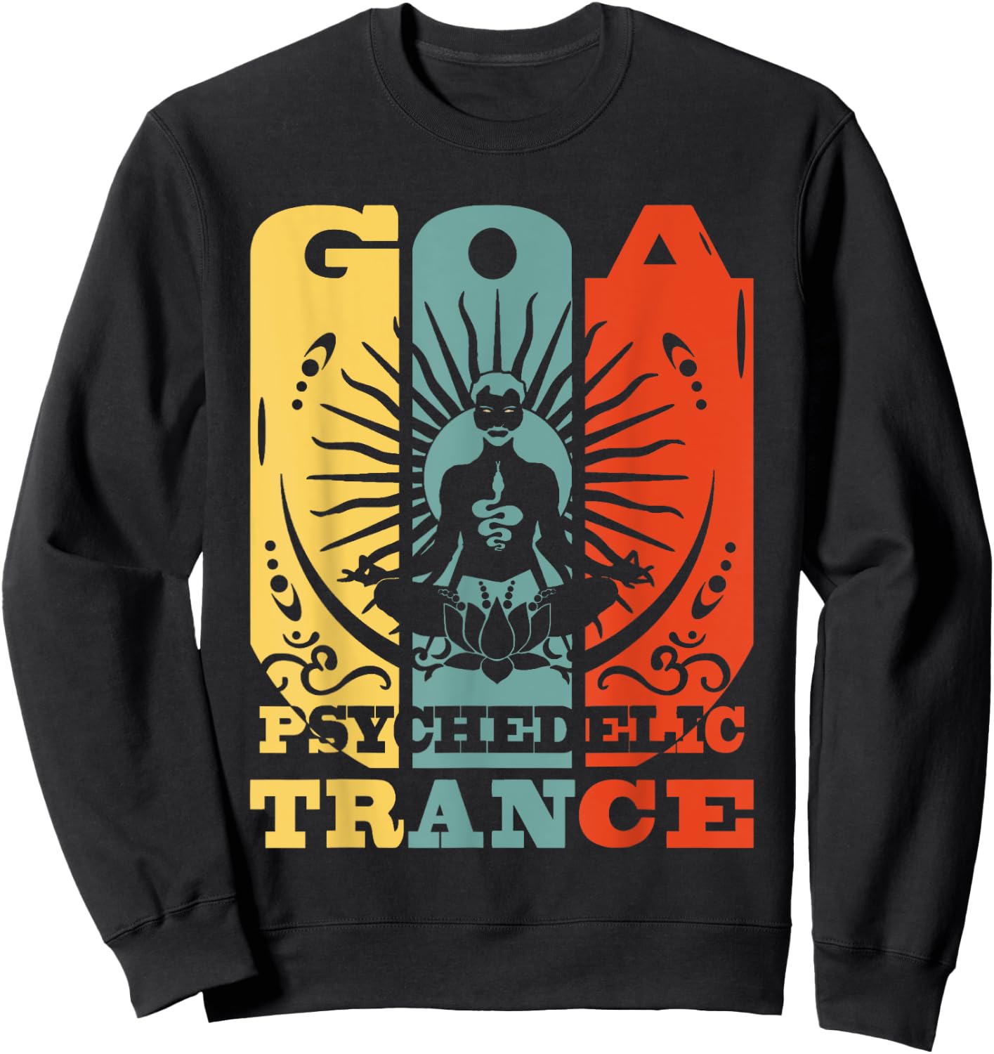 Goa Psychedelic Trance - OM Psytrance Present Sweatshirt - Sweatshirt | Black