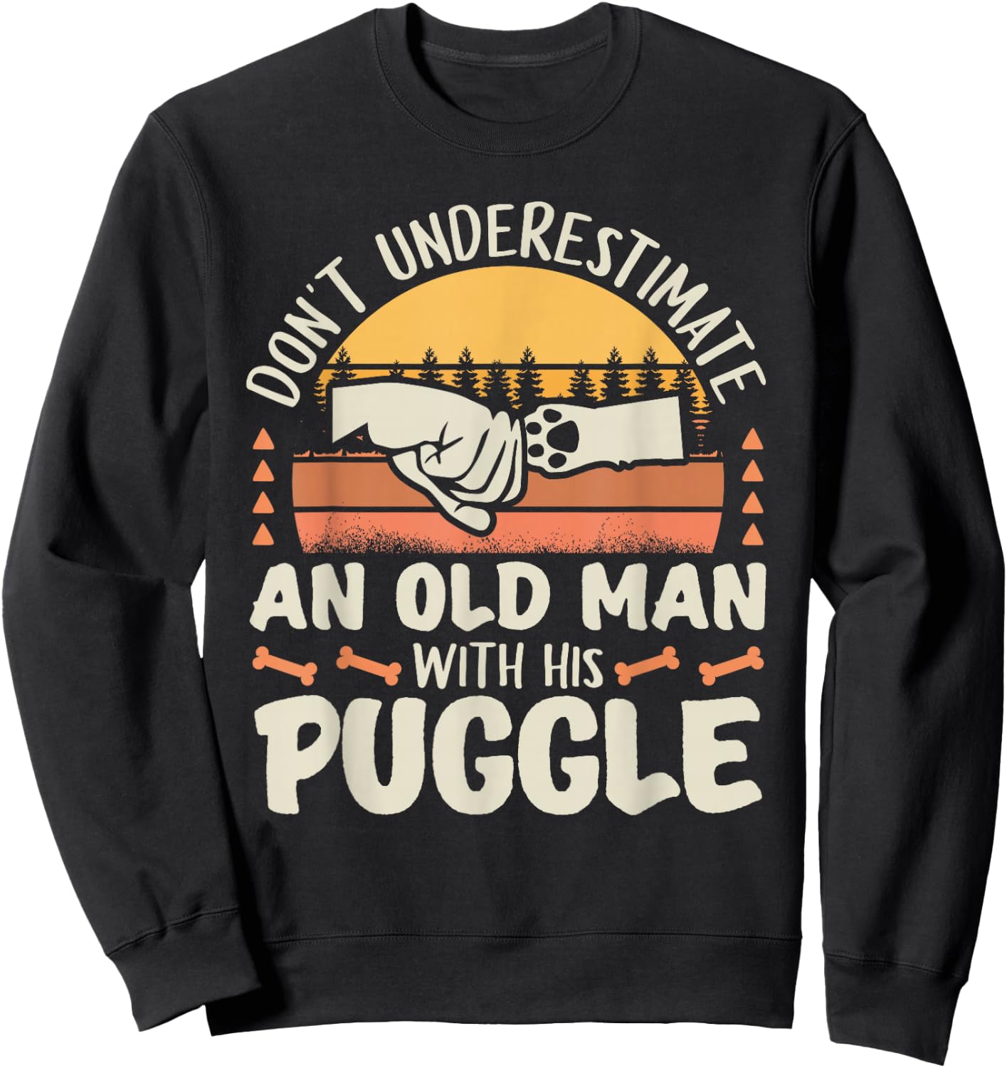 Puggle Shirt Men Women Dog Mom Dog Lover Puggle Sweatshirt - Sweatshirt | Black