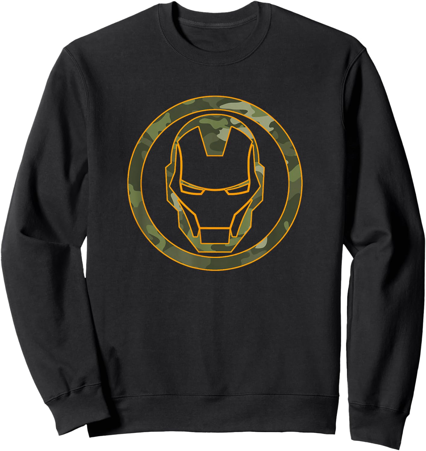 Marvel Avengers Iron Man Camouflage Logo Sweatshirt - Sweatshirt | Black