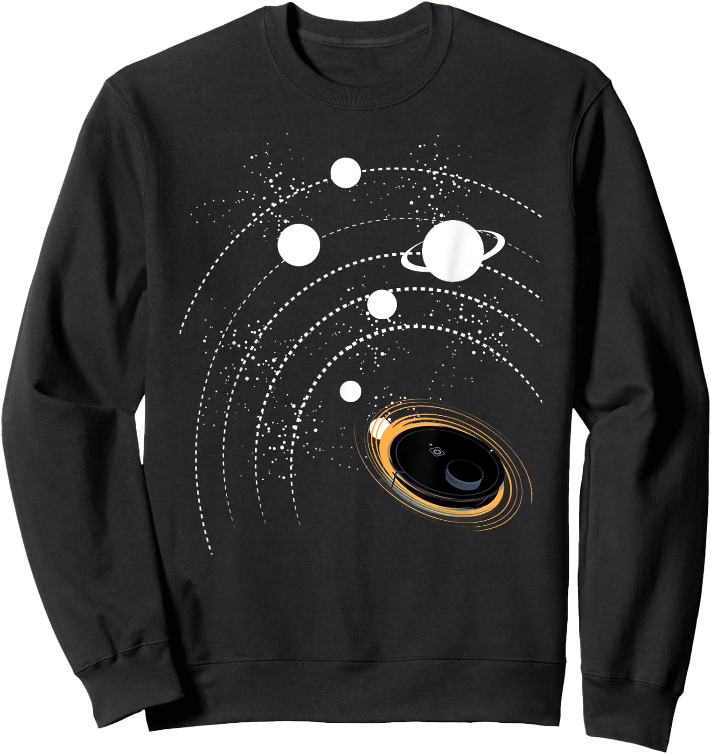 Star Vacuum Robot I Astronomy Robot Vacuum Cleaner Space Sweatshirt - Sweatshirt | Black